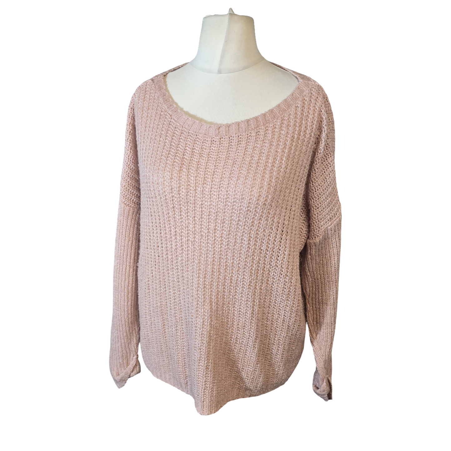 New Look Pale Pink Oversized Knit Jumper – Size 12