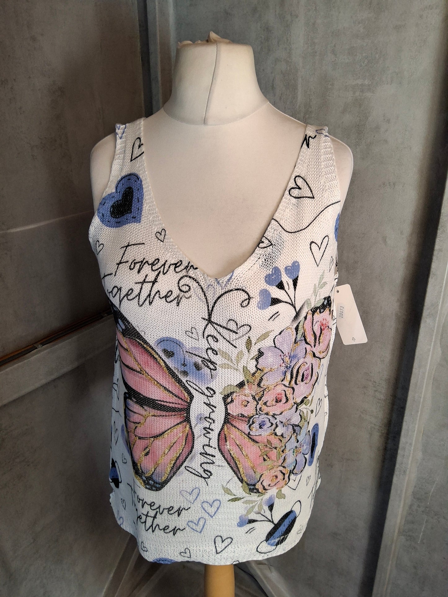 Made in Italy Butterfly Knit Vest Top – Colour, Comfort, Chaos (in the best way)