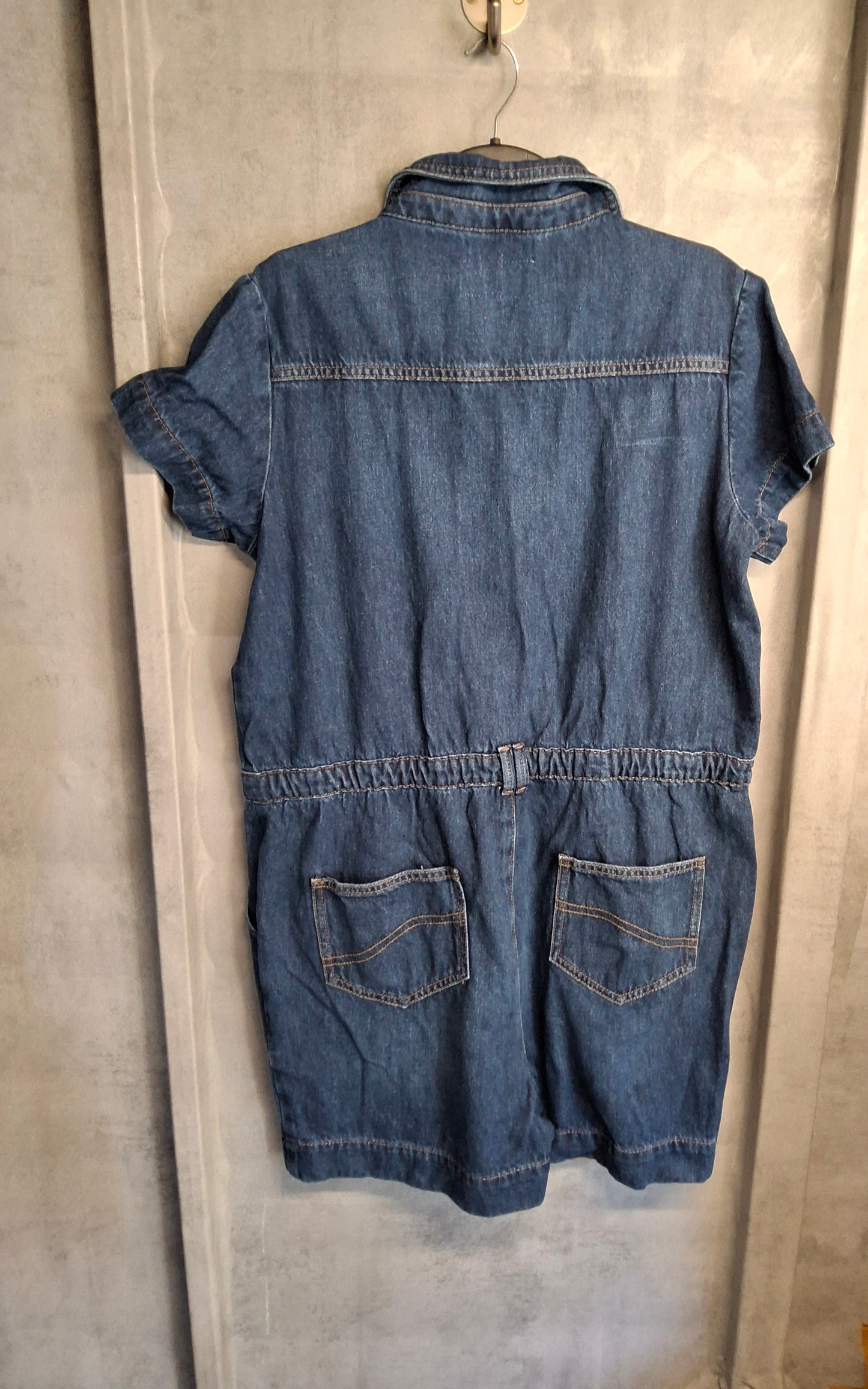 FatFace ‘Imogen’ Denim Playsuit – 100% Cotton – Size 12 with Pockets