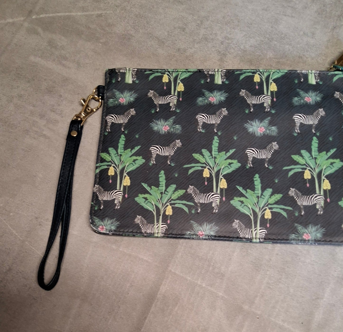 The Jungle Zebra Print Beauty Bag – New, Zip Close, Removable Wrist Strap, Stylish & Practical