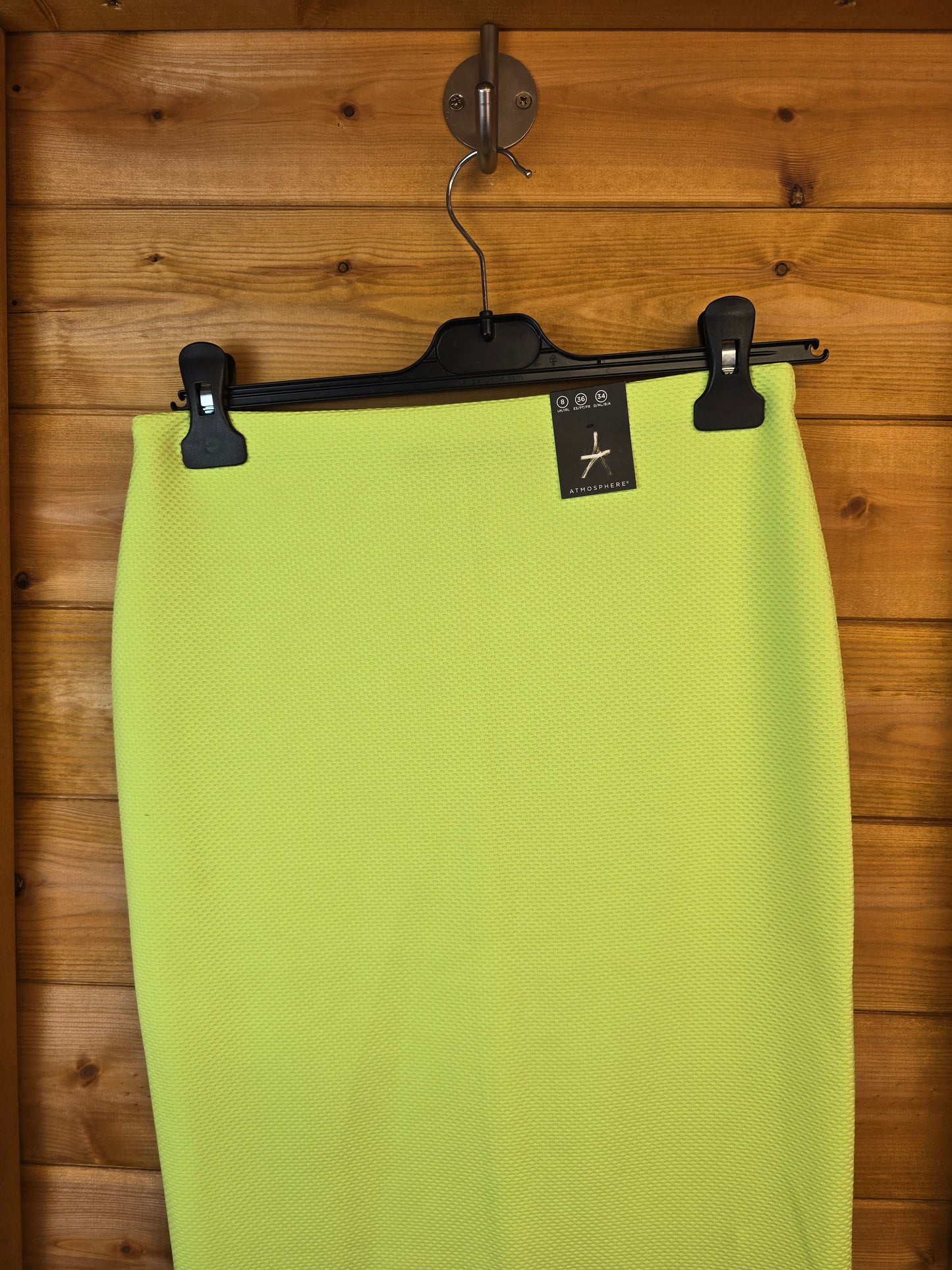 Primark Lime Green Bodycon Skirt | Size 8 | Knee Length | NWT