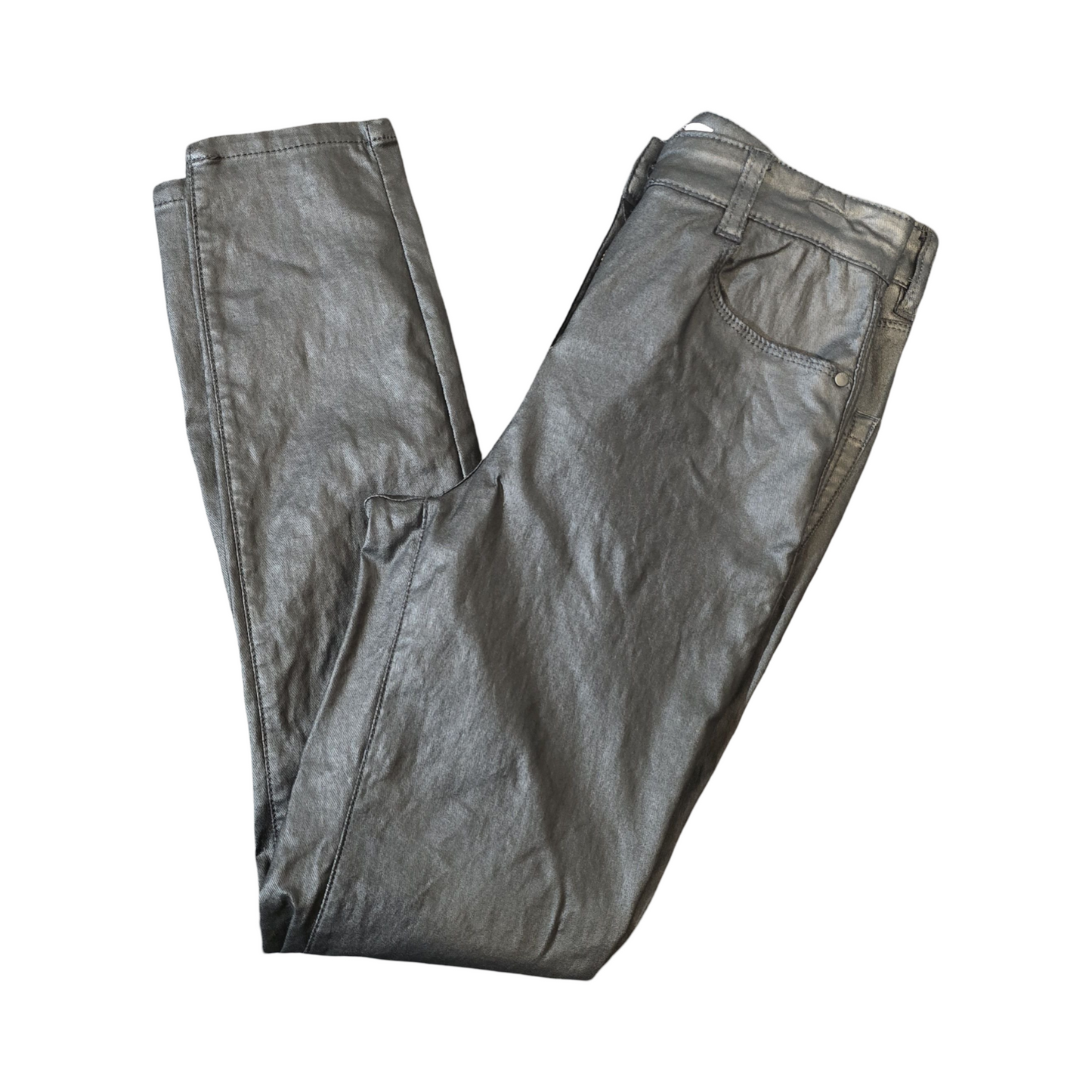 Next Skinny Faux Leather High-Waist Trousers – Size 6 Reg – Sleek & Stylish