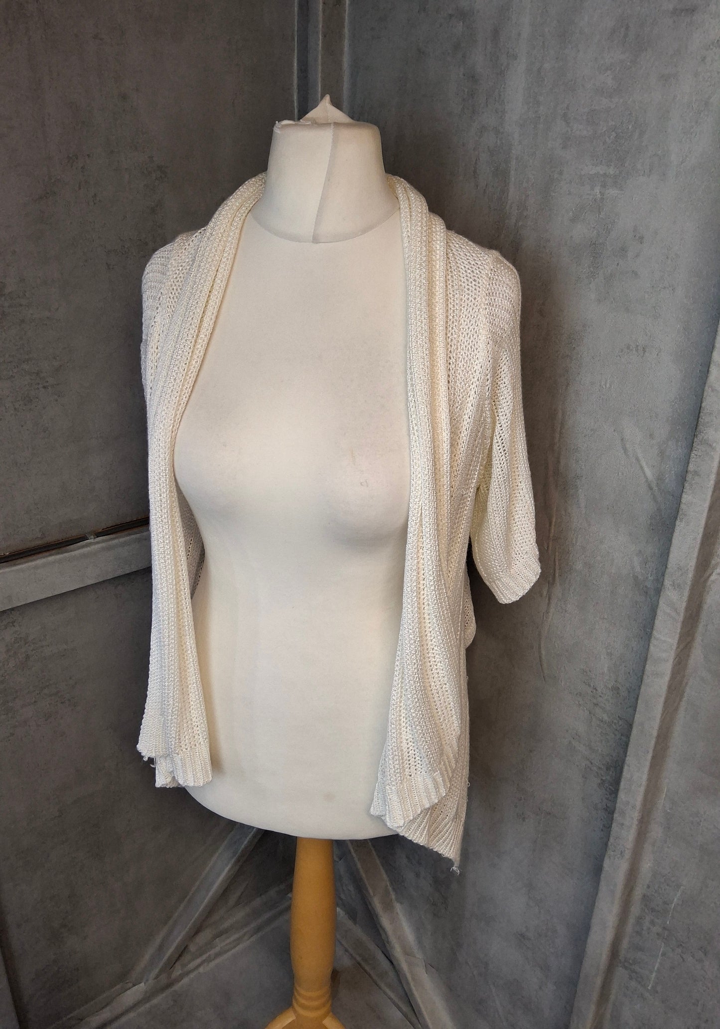New Look White Crochet Cardigan | Size M | Y2K Label