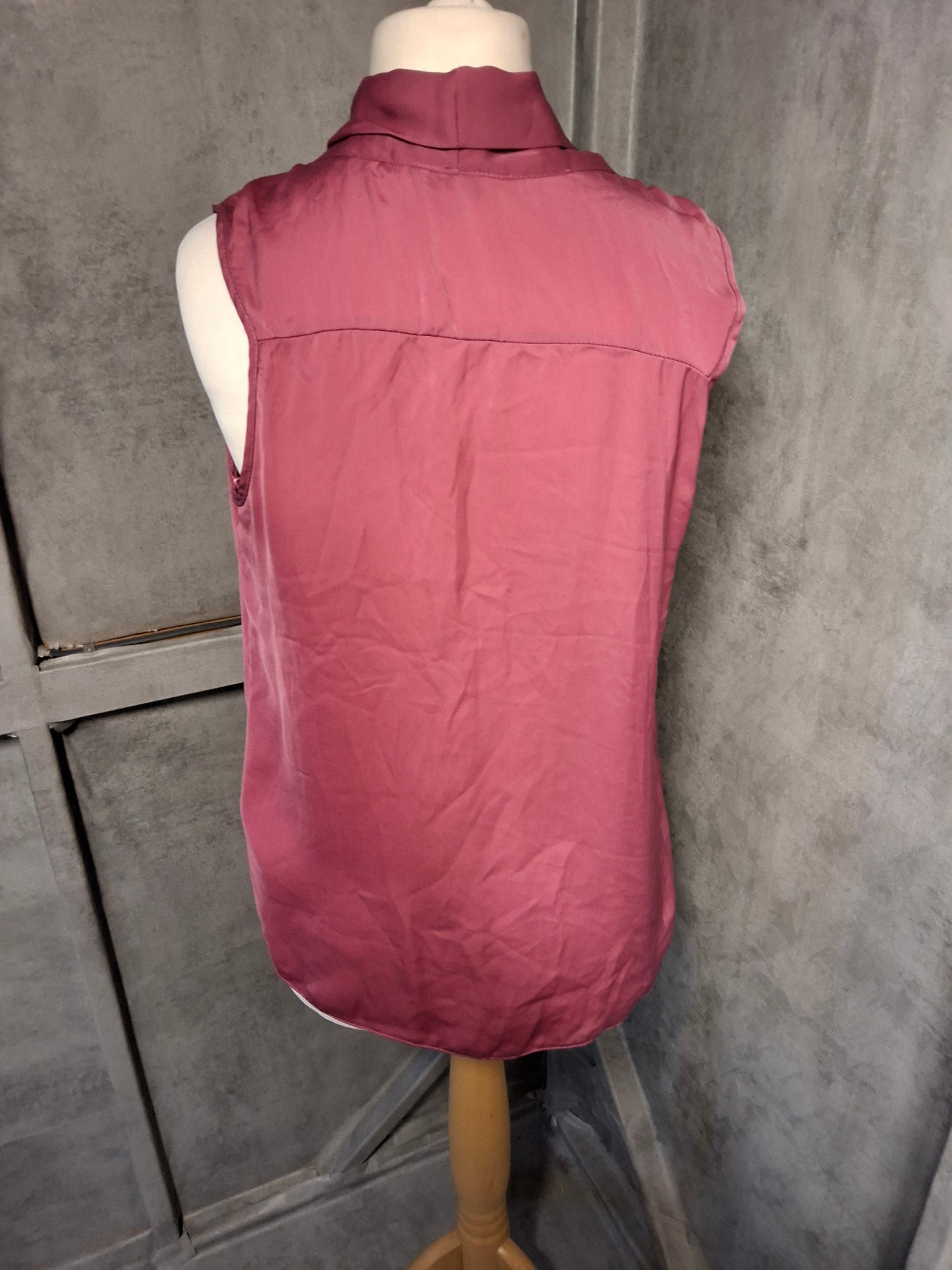 Y2K New Look Silky Deep Pink Sleeveless Top