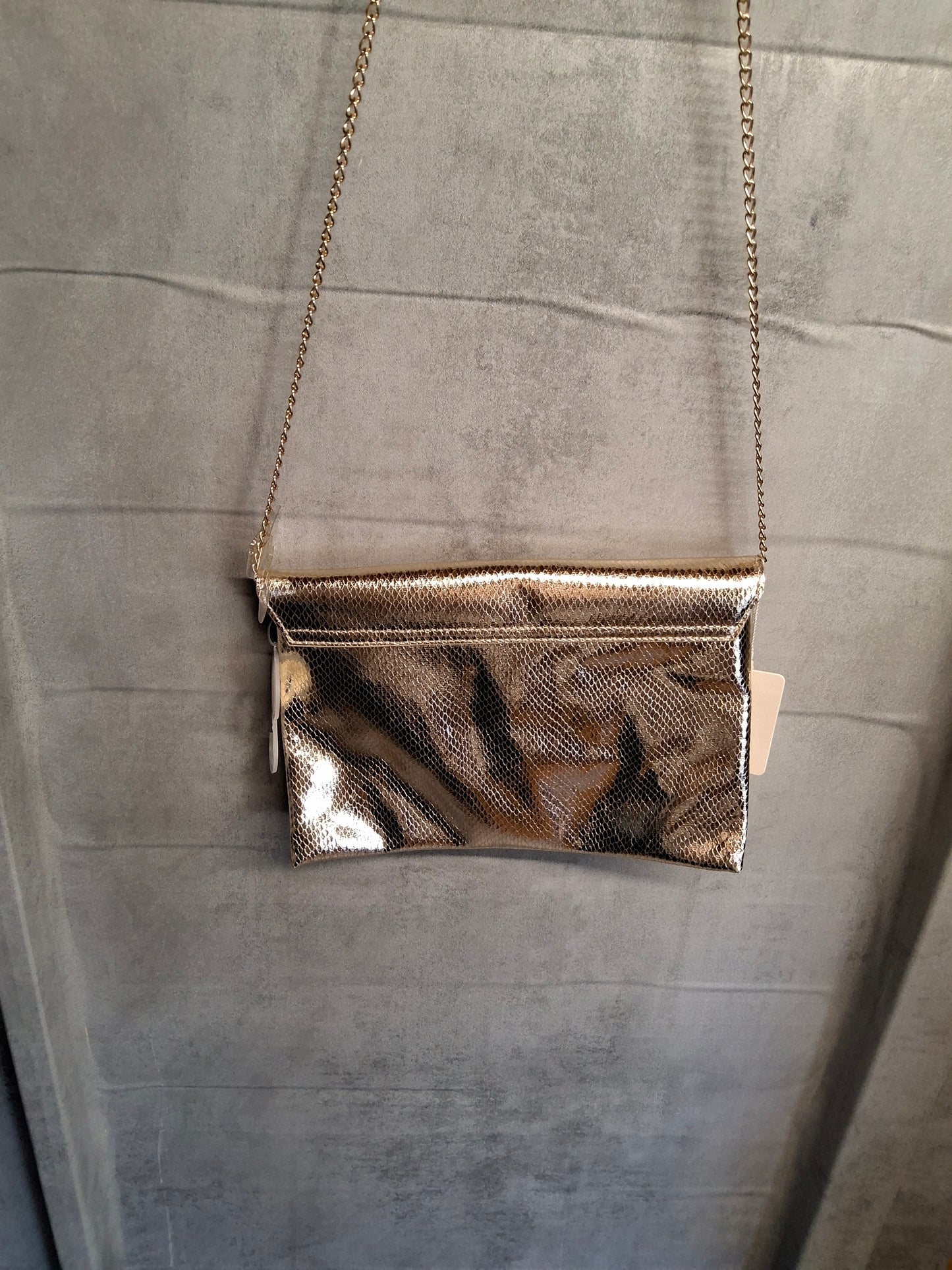 Primark Gold Croc-Style Shoulder Bag