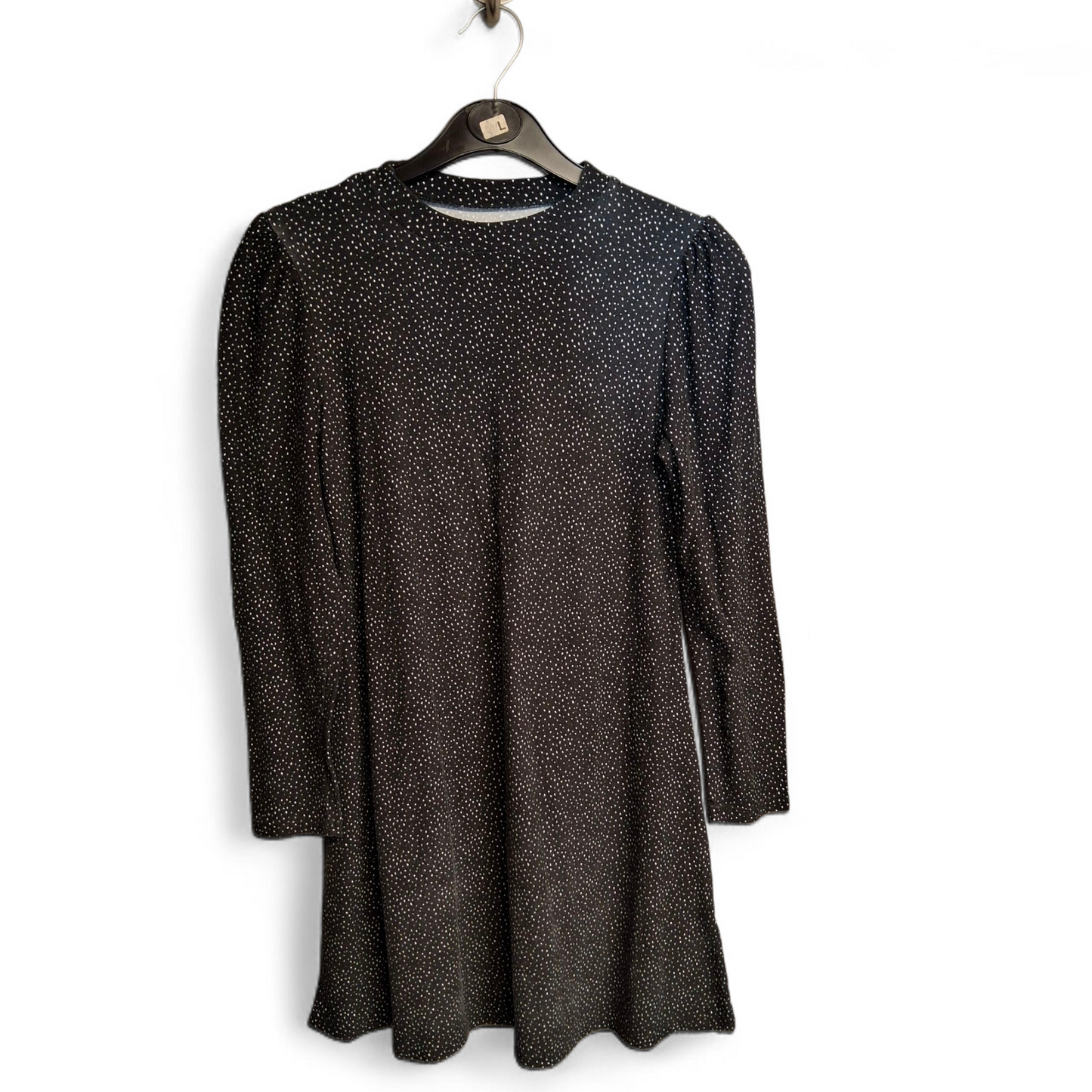 Matalan Girls Black & White Polka Dot Dress β Age 10 Years β Long Sleeve