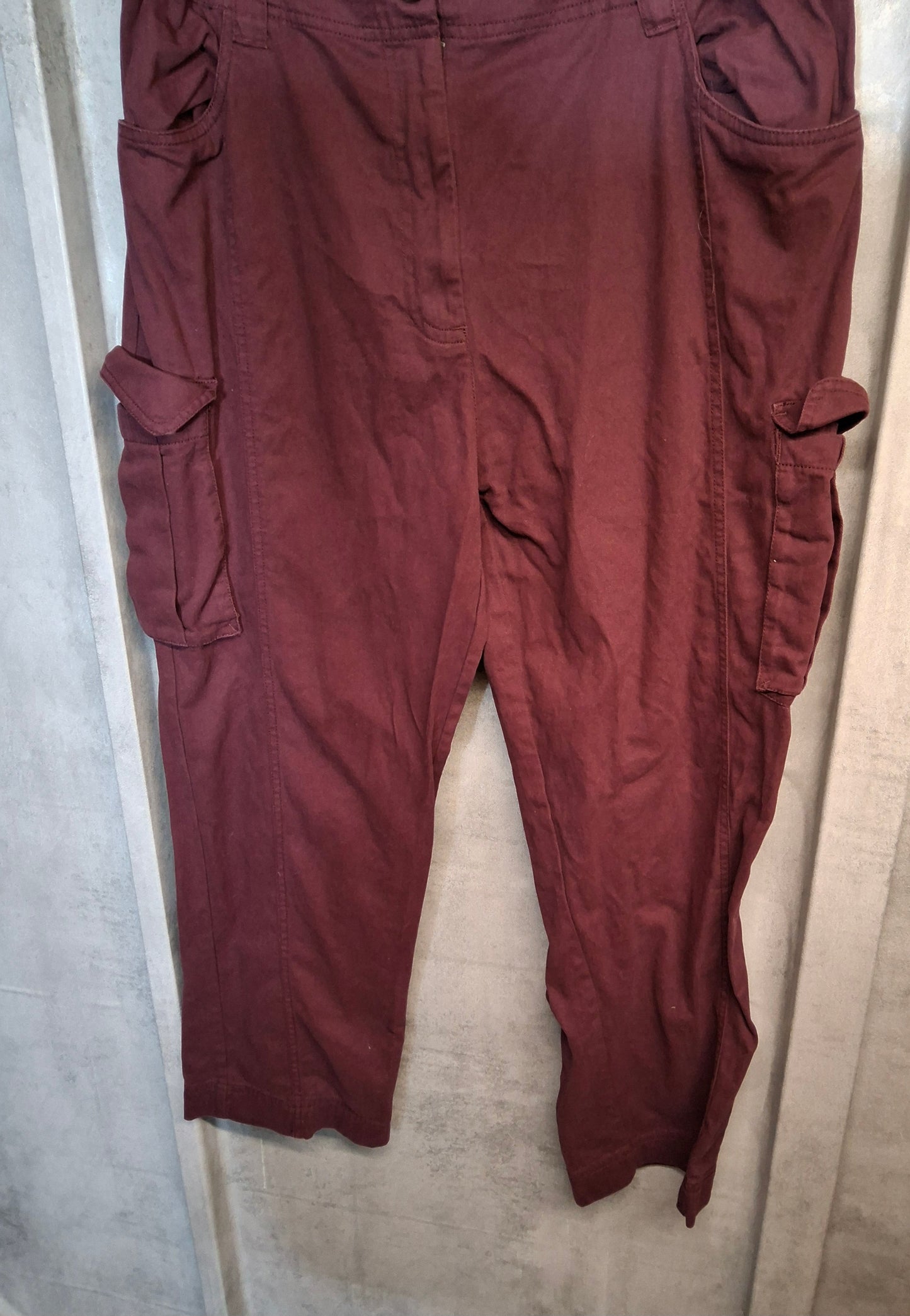 Autonomy Purple Relaxed Cargo Trousers β Size M (UK size 14/16) β 100% Cotton