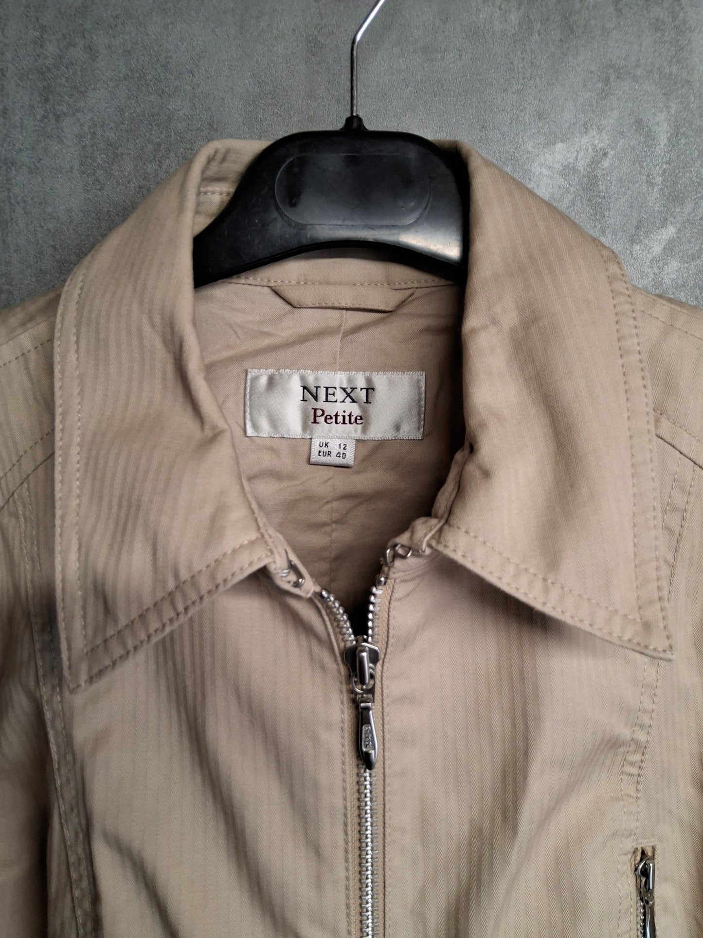 Next Y2K Petite Cream Cotton Jacket – Size 12 – Timeless 2002 Style