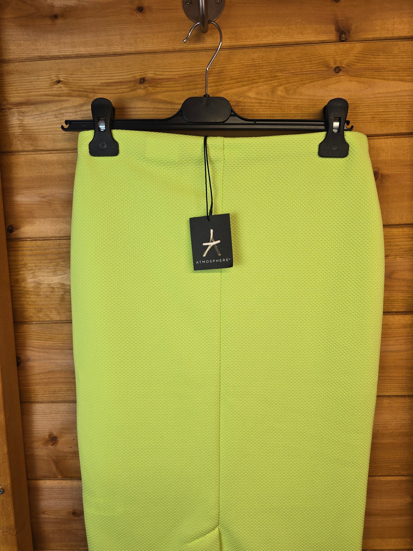 Primark Lime Green Bodycon Skirt | Size 8 | Knee Length | NWT