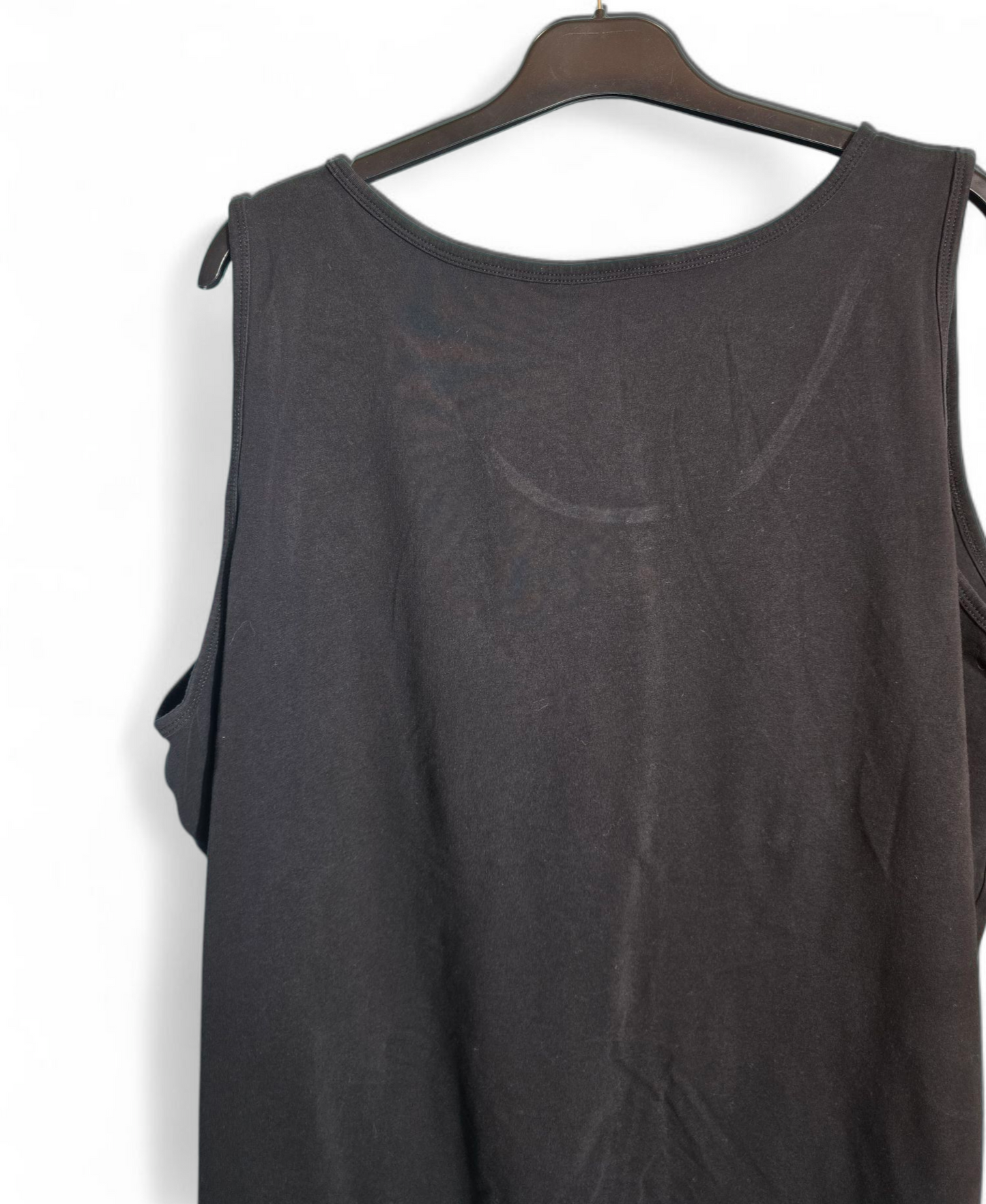 Tu Black Sleeveless Vest Top | 95% Cotton | Size 26 | Casual Basic