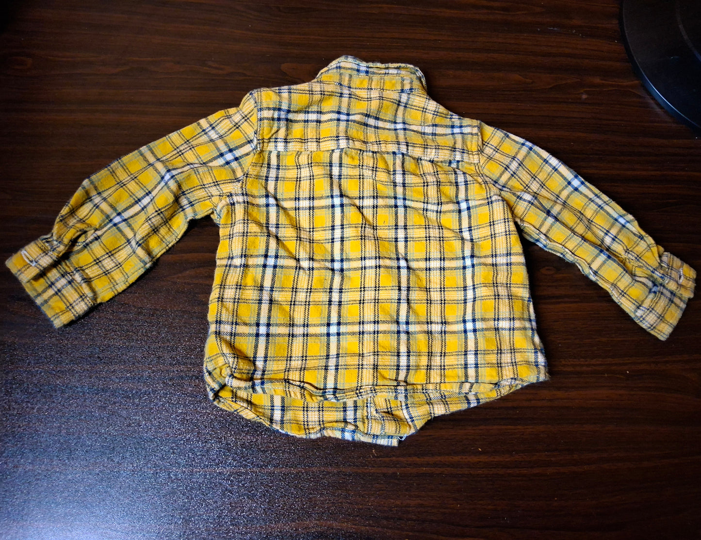 M&Co Yellow Checked Shirt ā Boys 6ā9 Months ā 100% Cotton