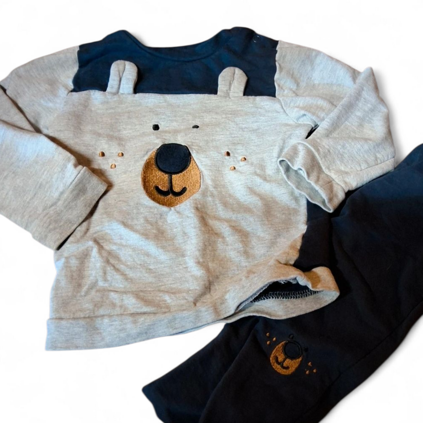 Pep & Co Boys Navy & Grey Jumper & Joggers Set ā 18/24 Months ā Cotton