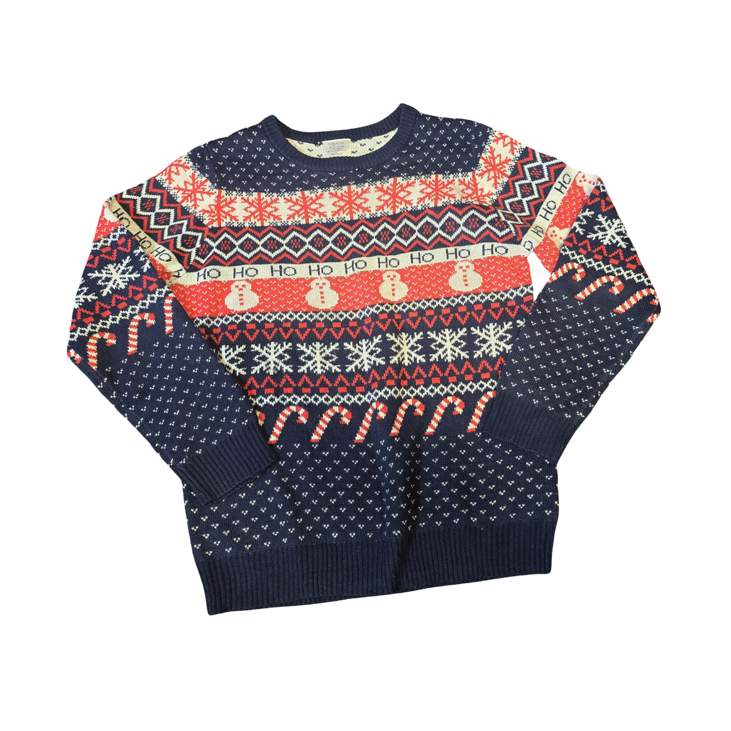 Lily & Dan Boys Navy Red White Xmas Jumper β 11β12yrs β Knitted Acrylic