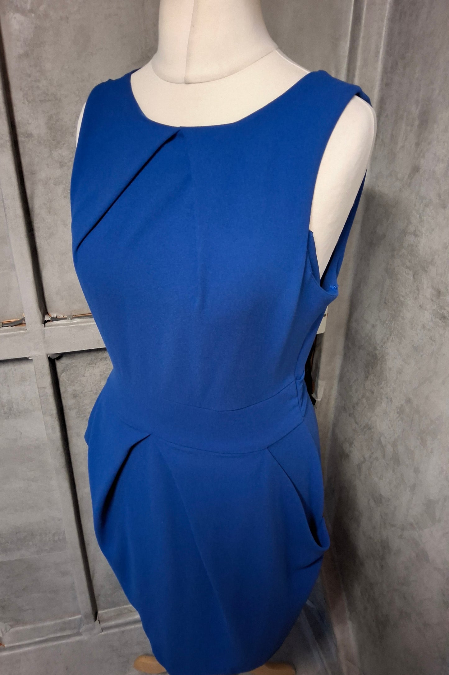 Closet London Royal Blue Belted Dress with Pockets โ Size 12 Occasion Ready