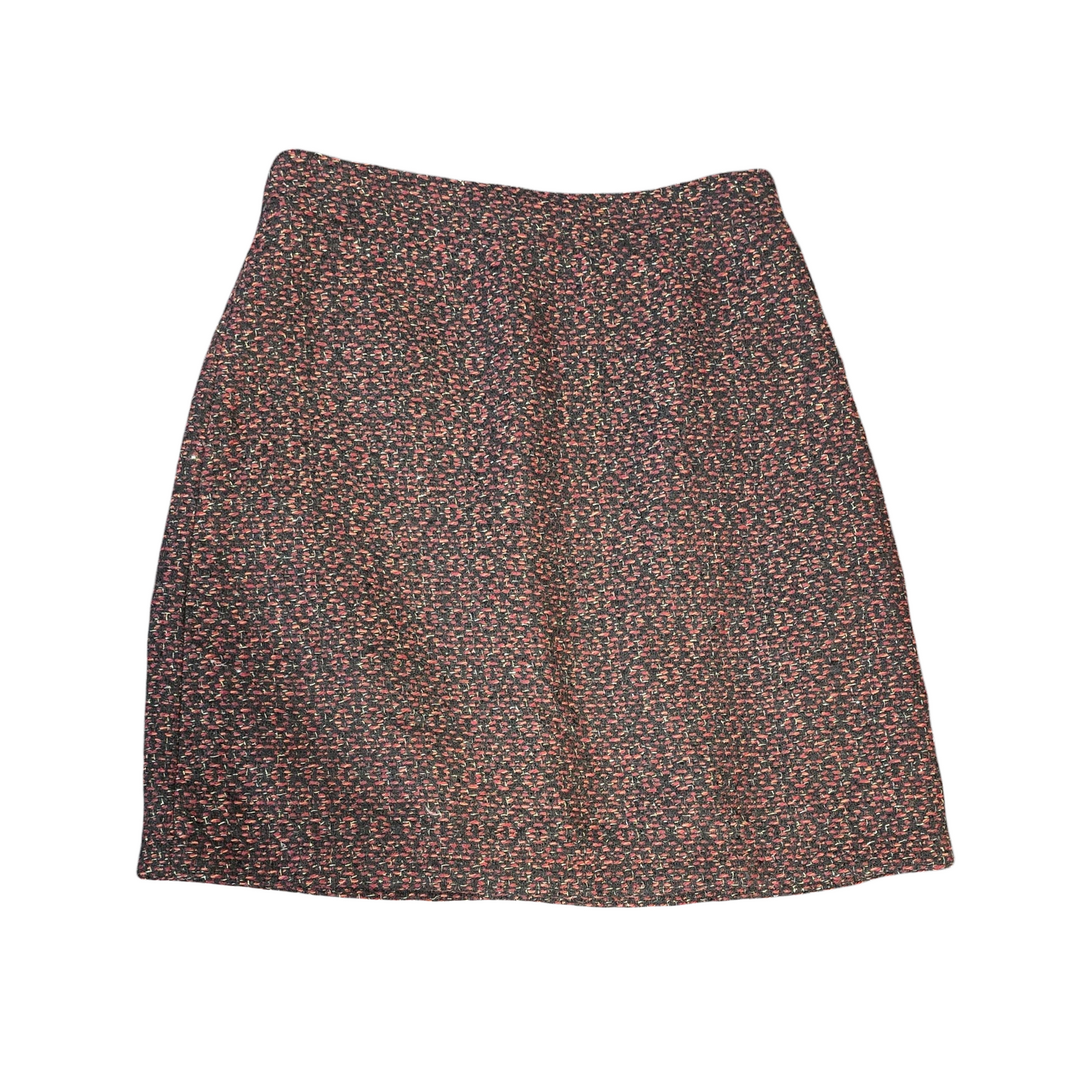 Warehouse Red, Black & Gold Knitted Mini Skirt – Size 8
