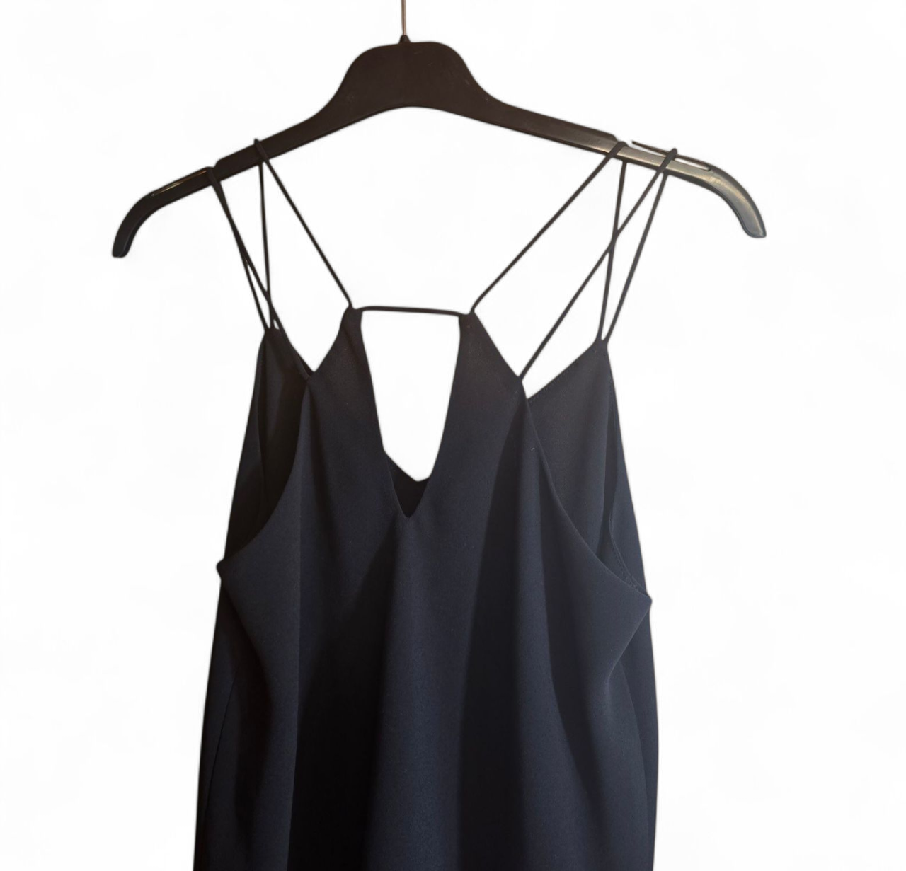 New Look Black Double Strap Layered Cami Top Size 8 – V-Neck, Versatile Style