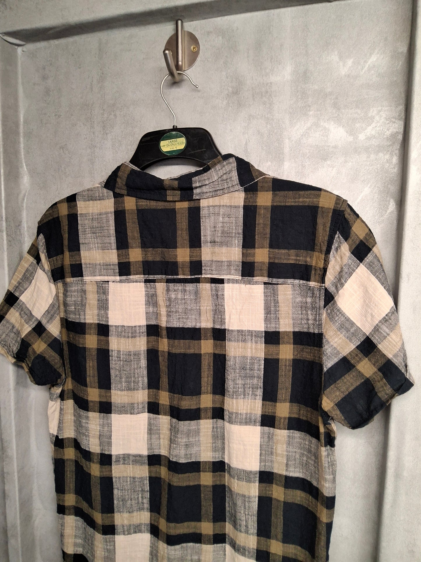 Men’s Peacocks Checked Shirt – Size M – 100% Cotton