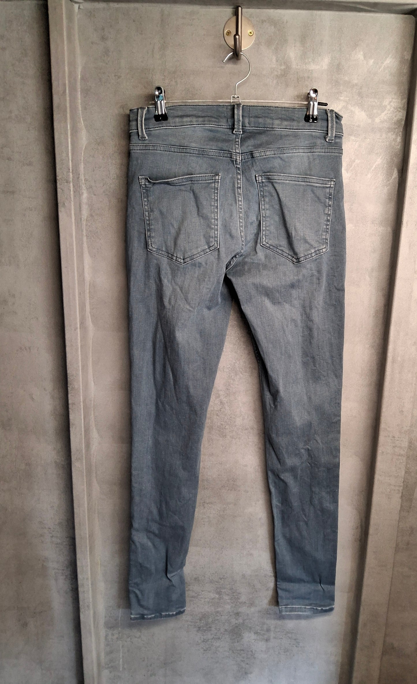 French Connection High-Waisted Skinny Jeans – Size 10 – Light Blue Denim