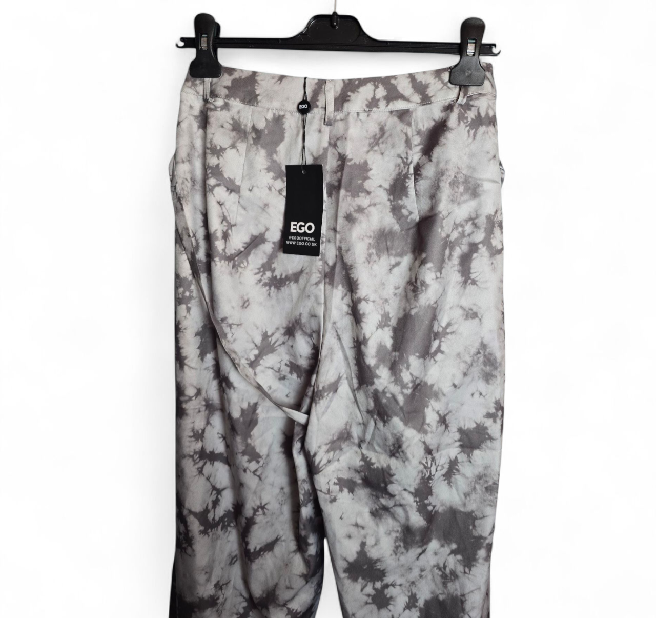 EGO grey tyedye high waisted skinny/flared leg cargo trousers size 6 New