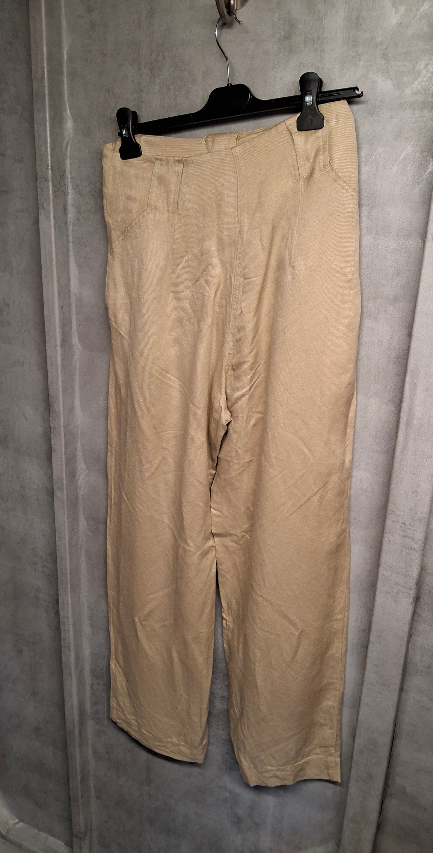 M&S Stone Linen Blend Bootcut Trousers – Size 10 Reg Flared Summer Style