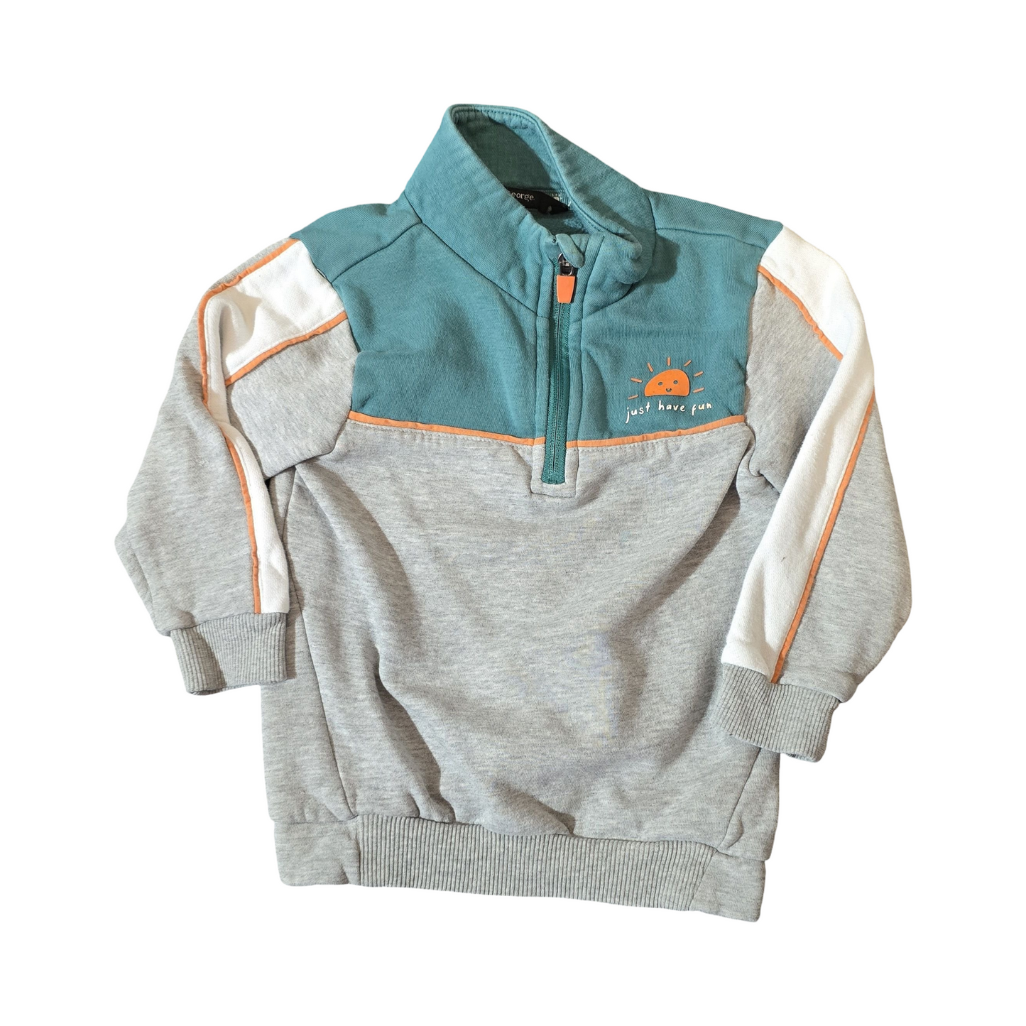 George Grey & Green 1/4 Zip Jumper β Boys β Cotton Blend 4-5years