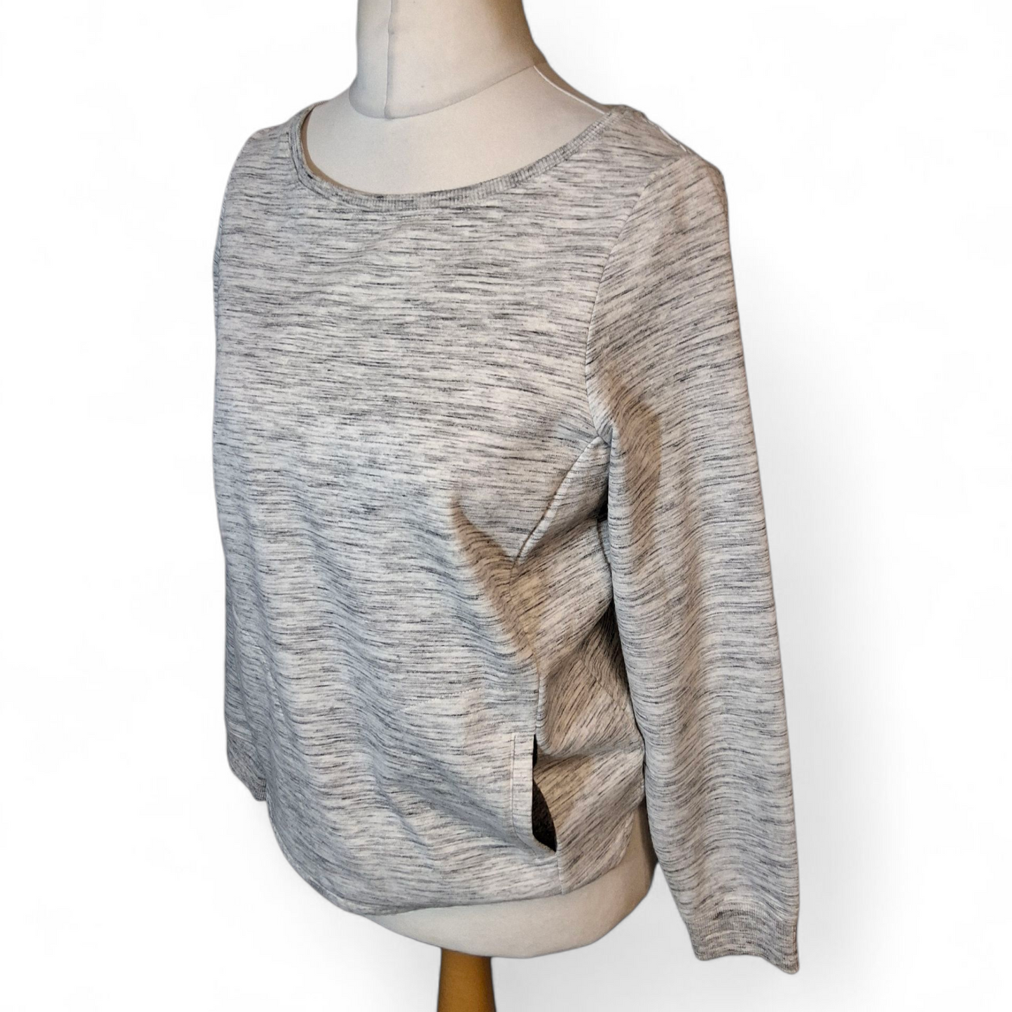 Mint Velvet Grey Hygge Jumper – Size 12, Pockets, Cosy Cotton Blend