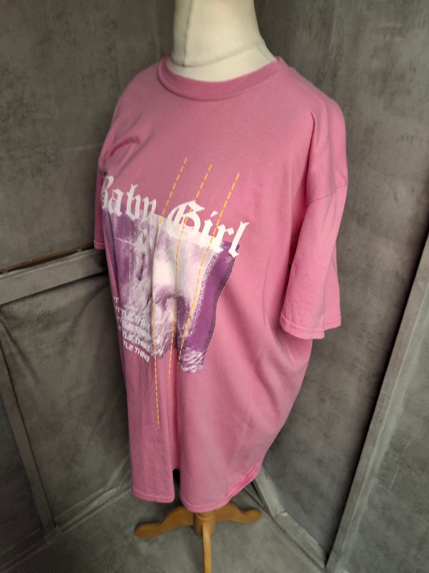 Prettylittlething Oversized “Baby Girl” Tee – Size L (size 14/16)