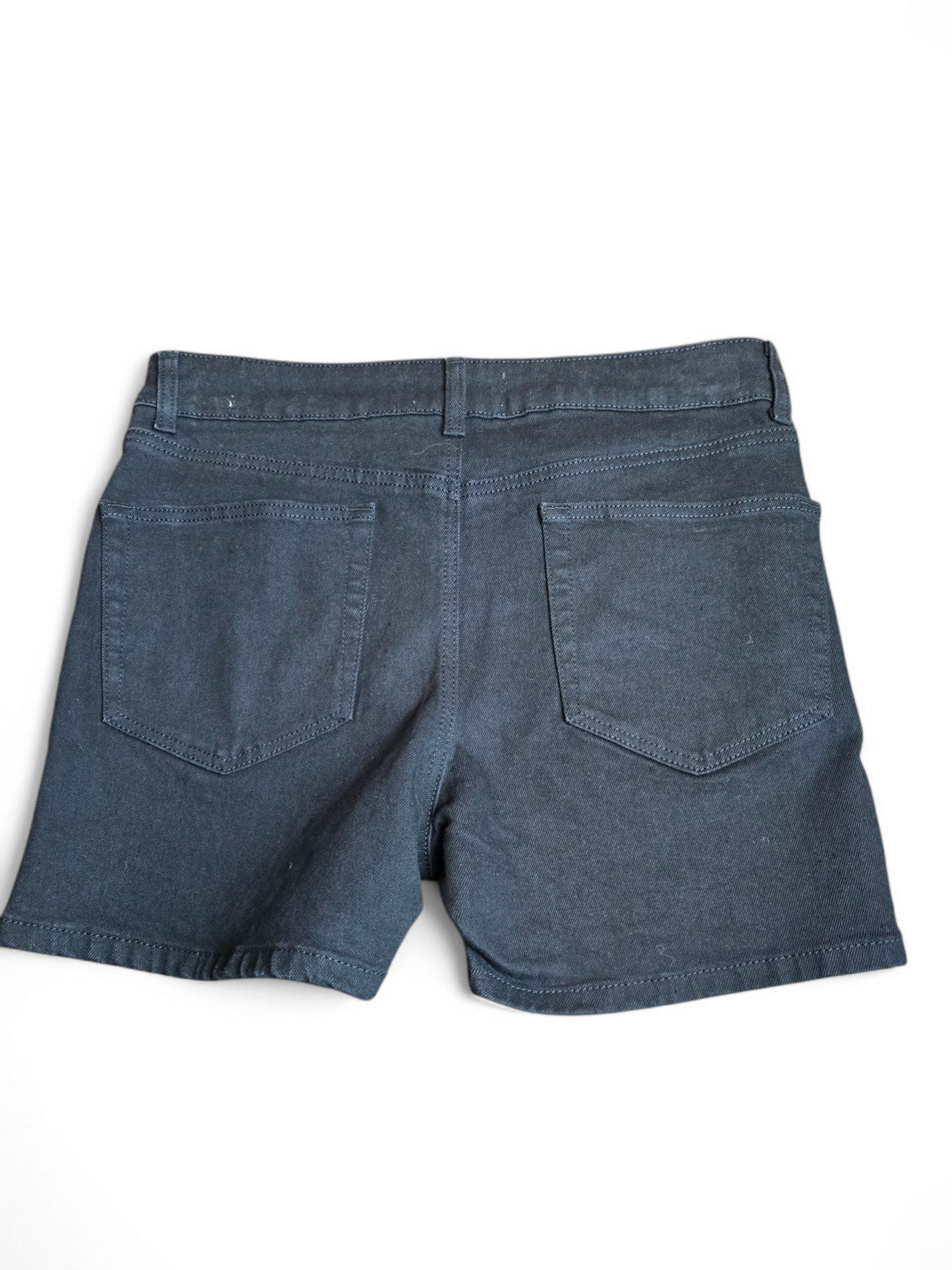 Asos high waisted black denim mini shorts size 28" W New size 10