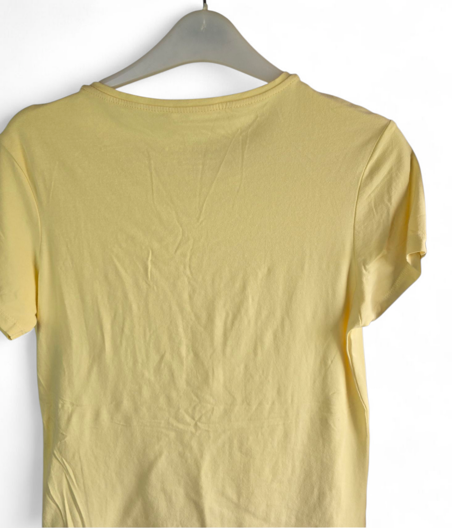 Primark yellow short sleeved basic t-shirt size 12/14 New