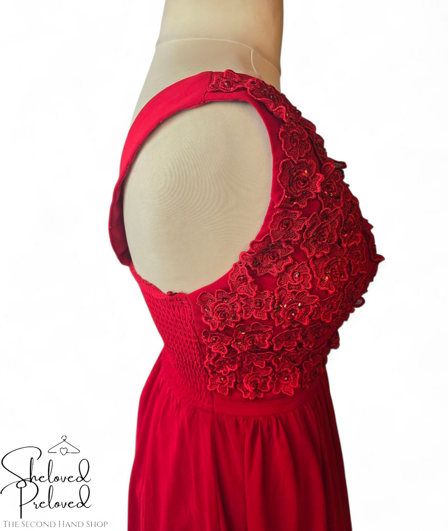 ๐น Little Mistress Red One-Shoulder Embellished Mini Dress โ Size 6 NWT