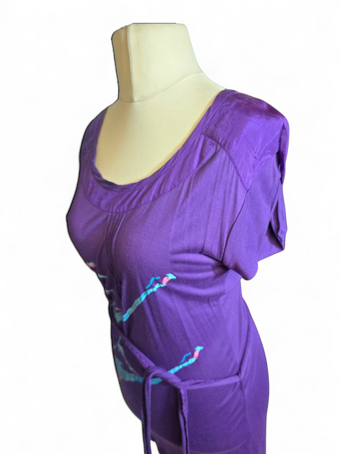 FatFace Bird Print T-Shirt – Modal & Silk Trim, Size 10/12, Soft Feel, Whimsical Design