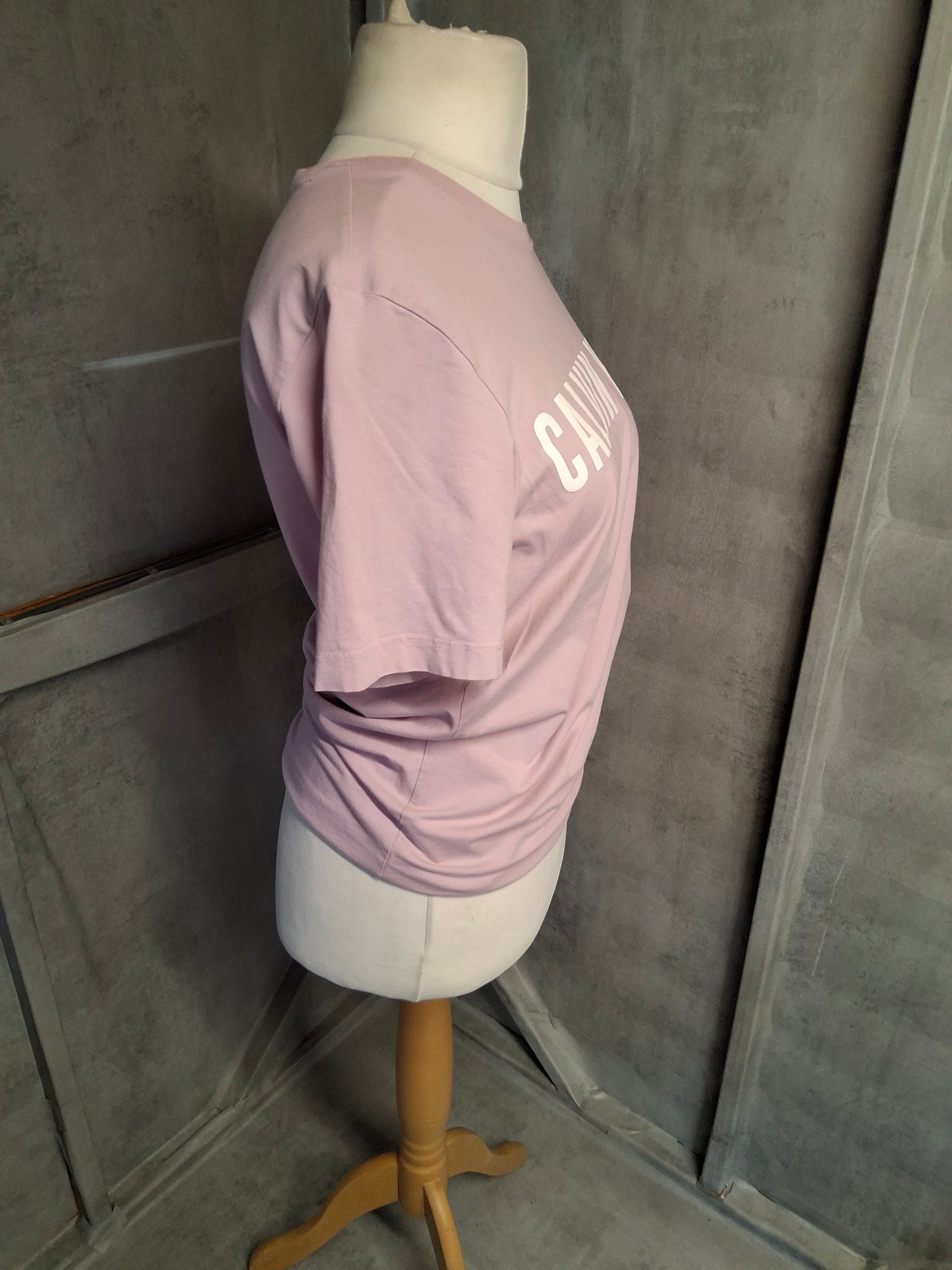Calvin Klein Performance Pink Logo Tee – Size S (size 8/10)