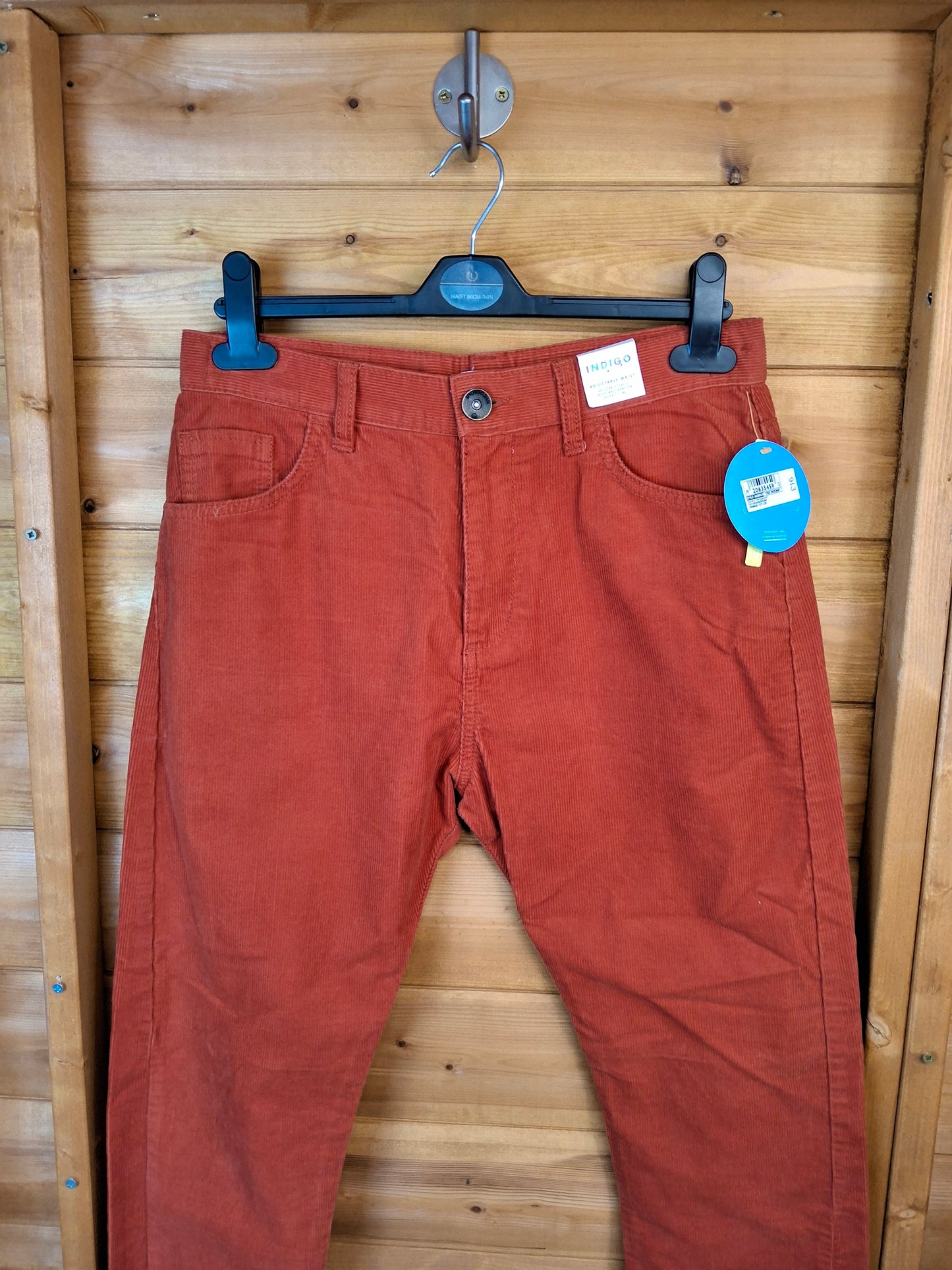 M&S Indigo Boys Cord Trousers Age 13 โ Burnt Orange โ NWT
