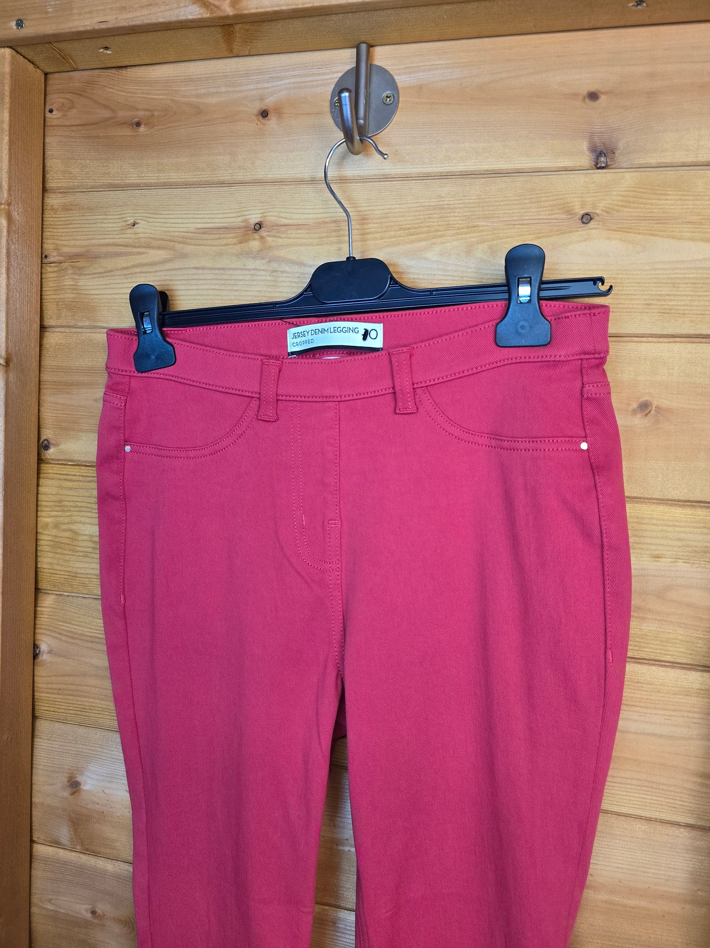 Next Red Cropped Jeggings – Size 10