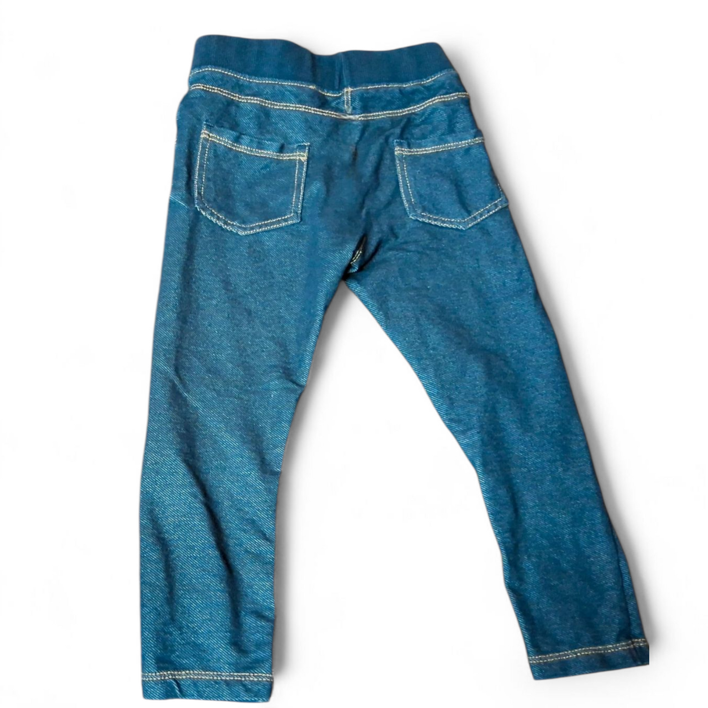 Nutmeg Girls Navy Jeggings β Age 18β24 Months β Cotton & Polyester