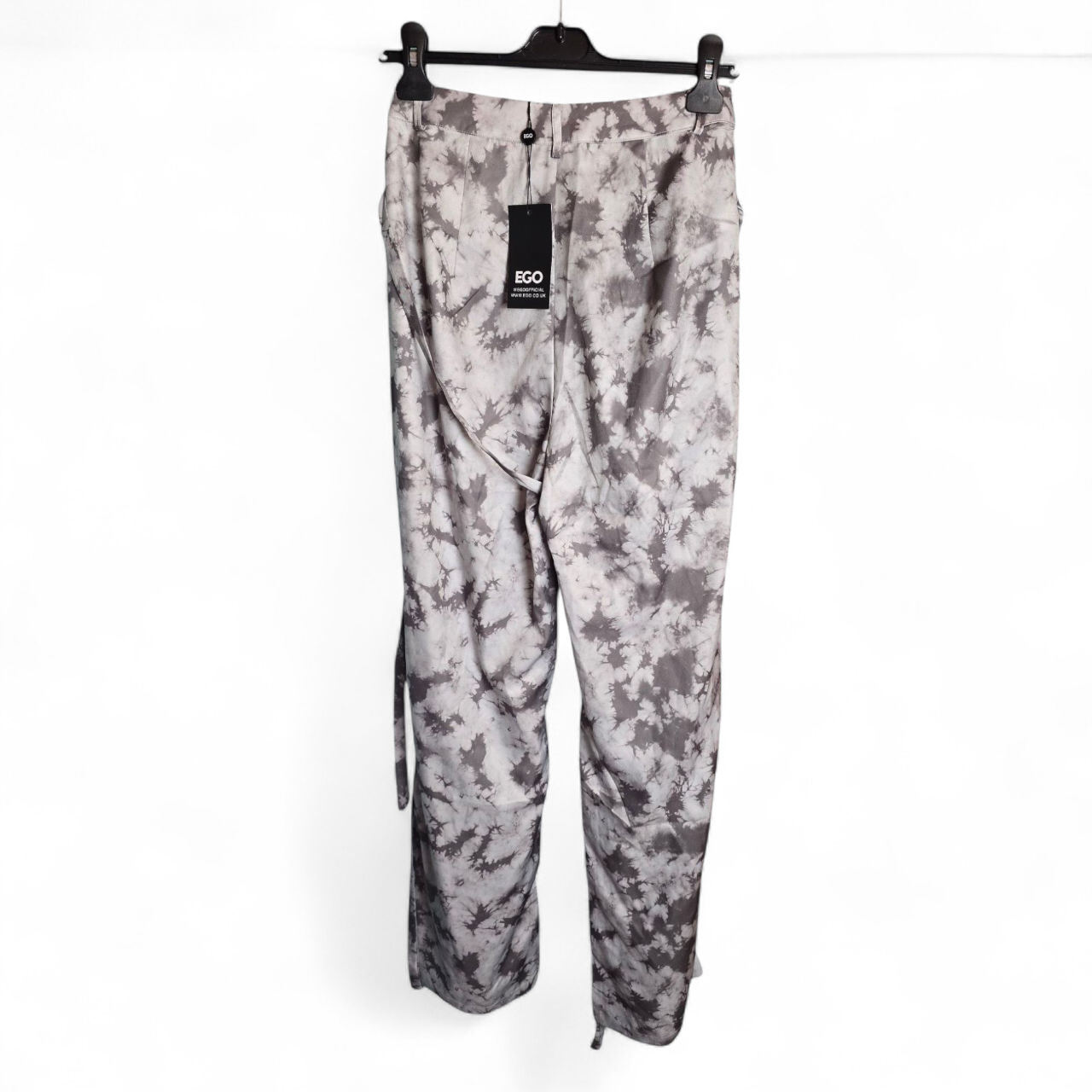 EGO grey tyedye high waisted skinny/flared leg cargo trousers size 6 New