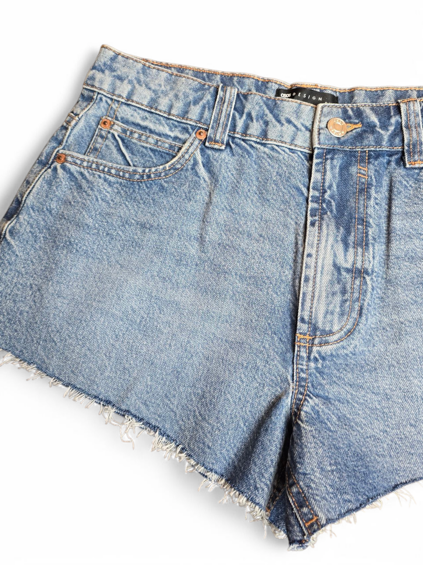 Asos Petite blue 'hotpant' shorts size 6