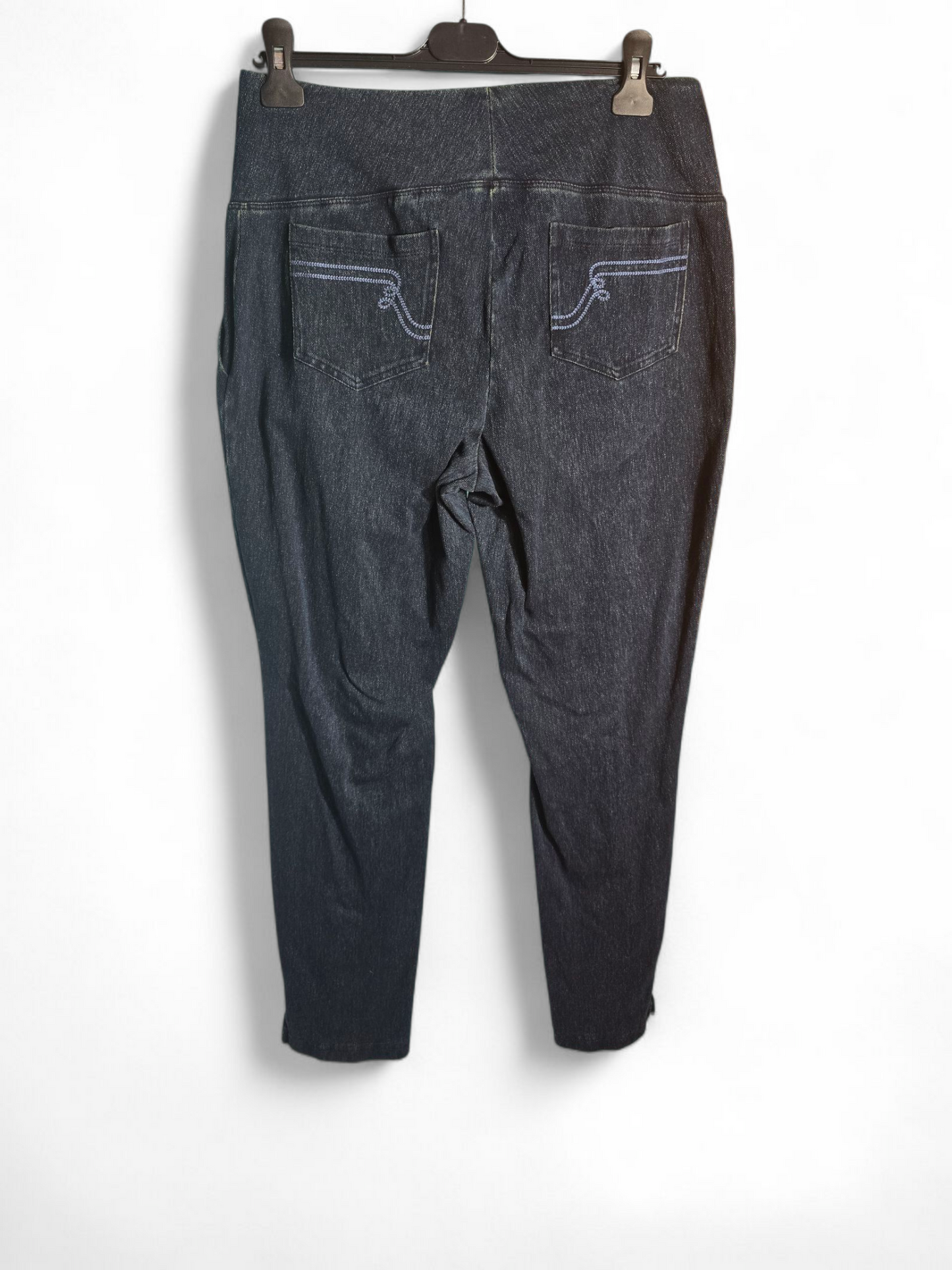 Women with Control Blue Denim Jeggings Size L – High Waist, Slim Fit, Pockets, Fits 14/16