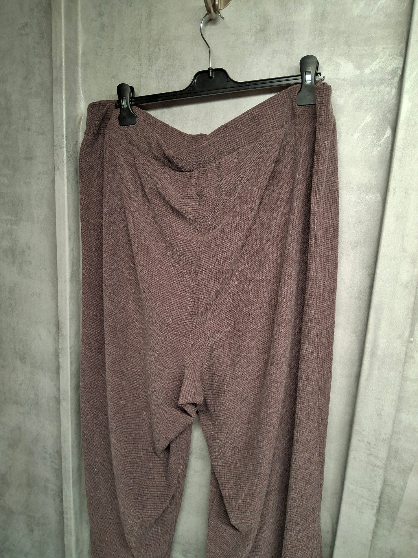 I.Scenery Burgundy Wide-Leg Trousers – Size 24/26 – Flared, Comfy & Chic