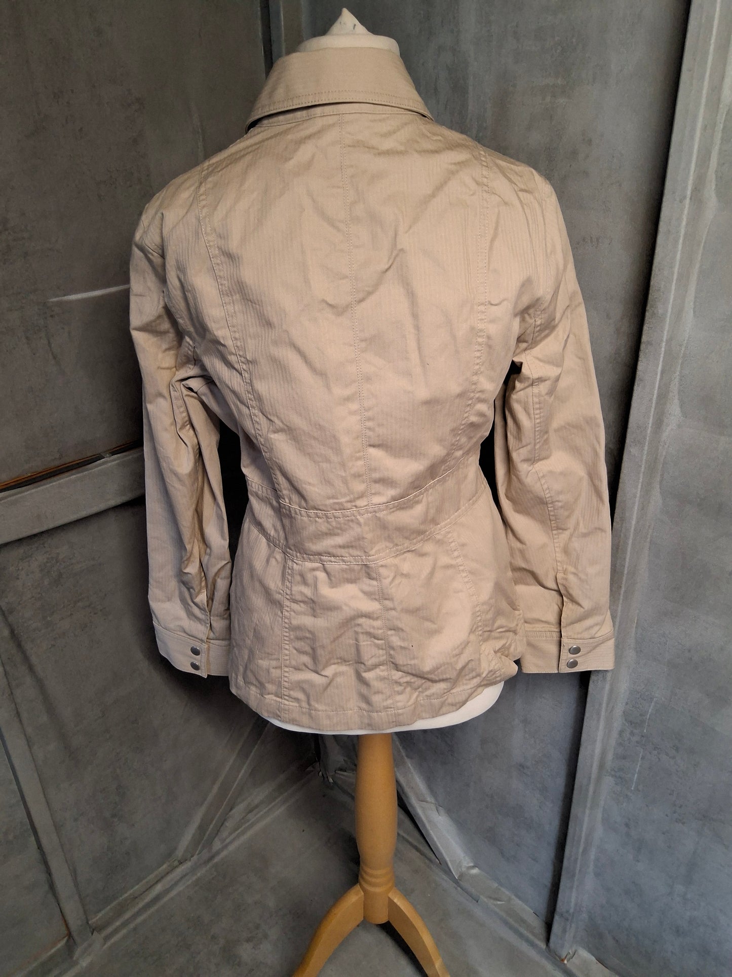 Next Y2K Petite Cream Cotton Jacket – Size 12 – Timeless 2002 Style