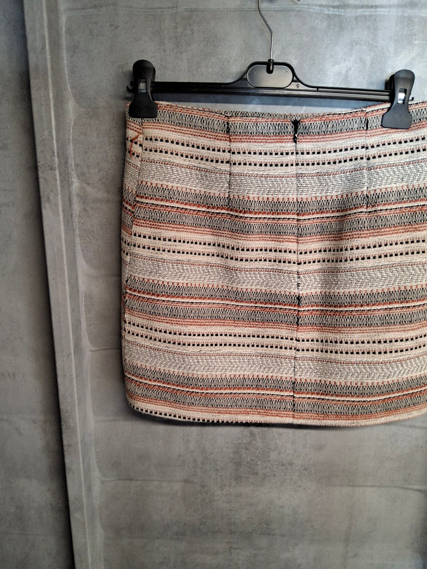 Primark Orange, Black & Beige Knit Mini Skirt β Size 10 β Lined
