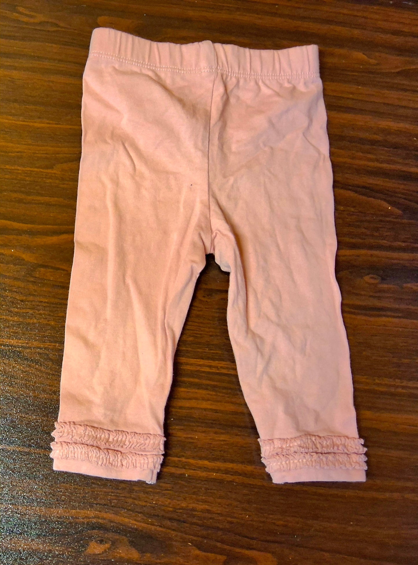 George Pink Leggings ā Girls 3ā6 Months ā Cotton ā Ruffle Hem