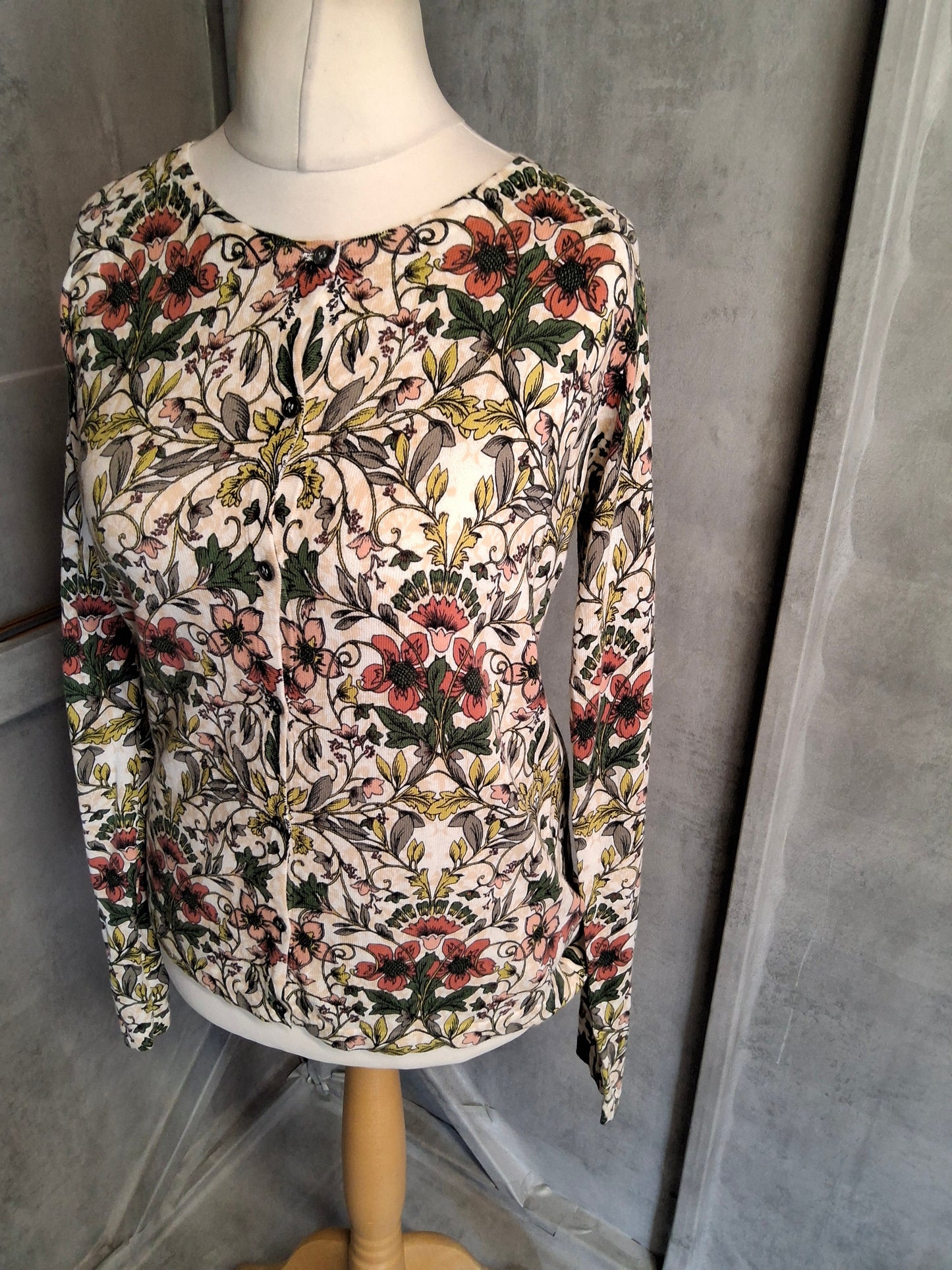 Next Multicolour Floral Button-Up Cardigan ā Size 12 ā NWT