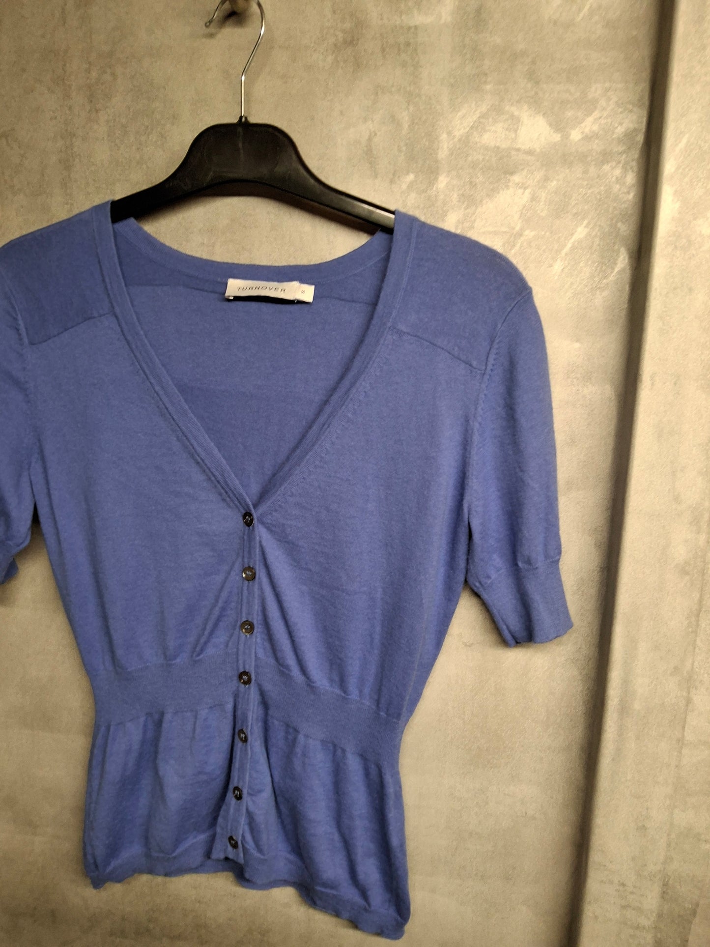 Turnover Purple Fitted Cardigan β Size S (Best fits UK size 8)
