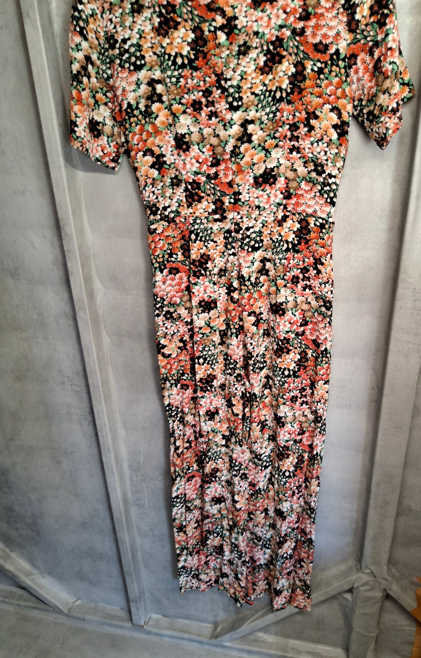 Anthropologie Kachel Floral Jumpsuit – Wide Leg Viscose Boho Style