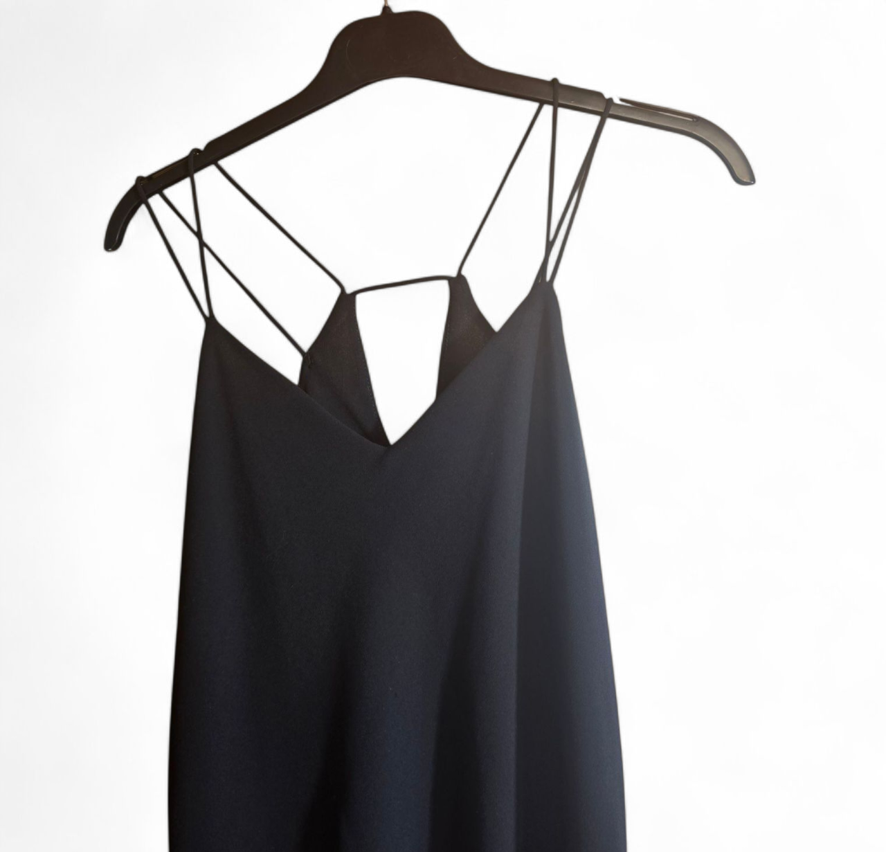 New Look Black Double Strap Layered Cami Top Size 8 – V-Neck, Versatile Style