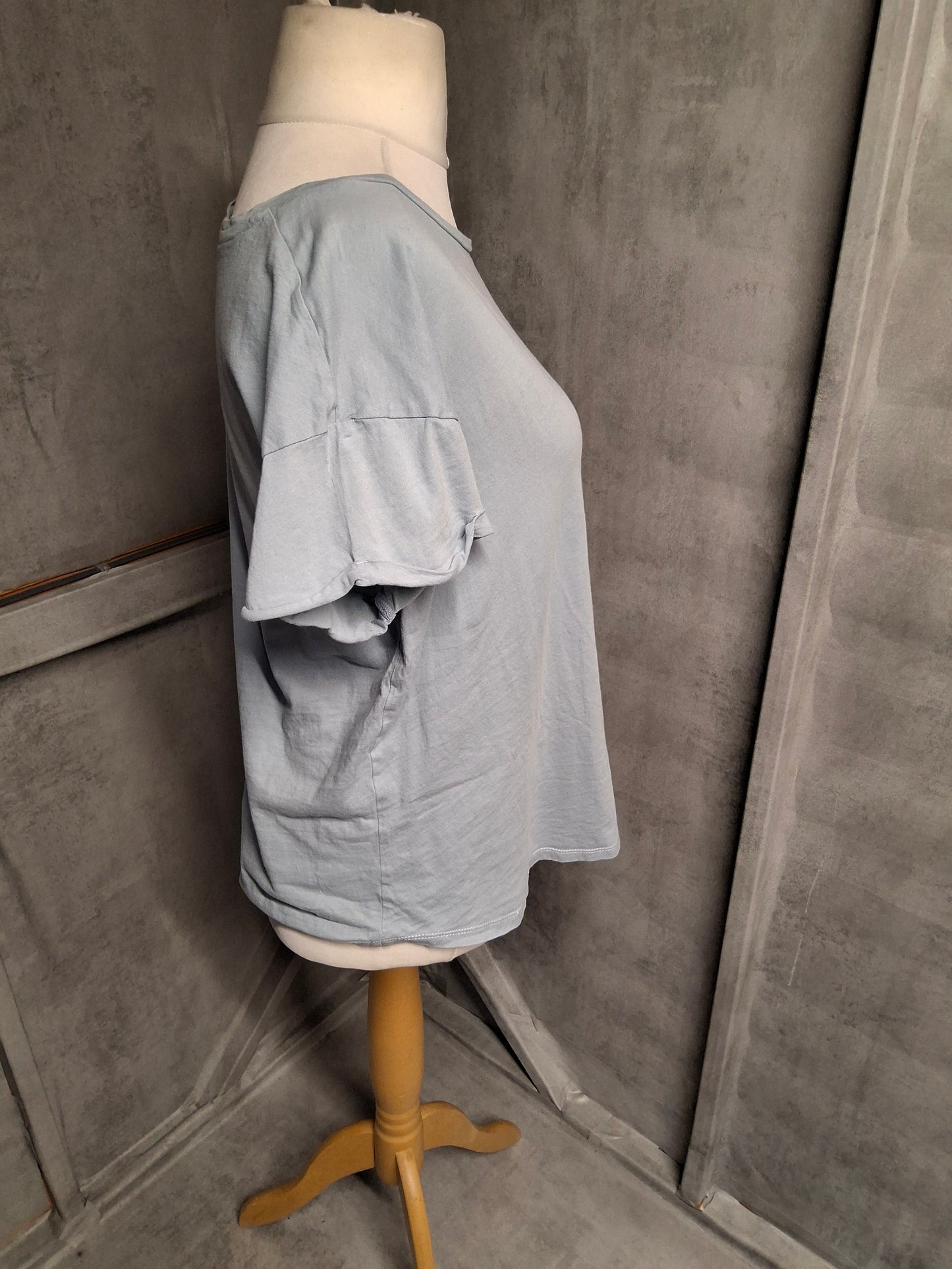 Matalan Light Blue Relaxed T-Shirt β Size M (UK size 10/12) β100% Cotton