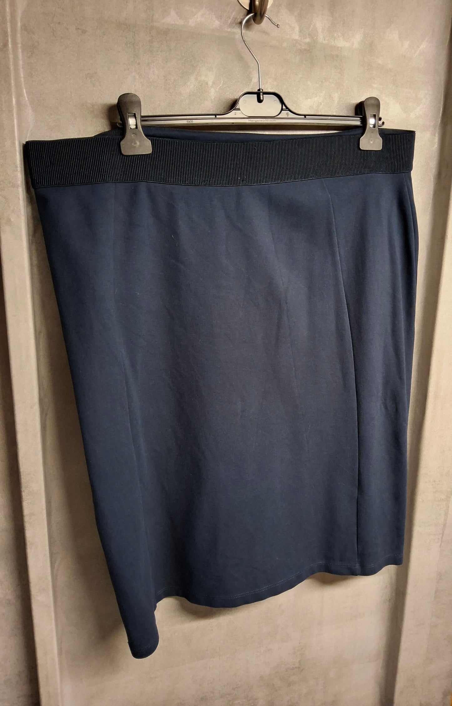 Next Navy Midi Skirt – Size 20 Stretch Waist Smart Casual Style