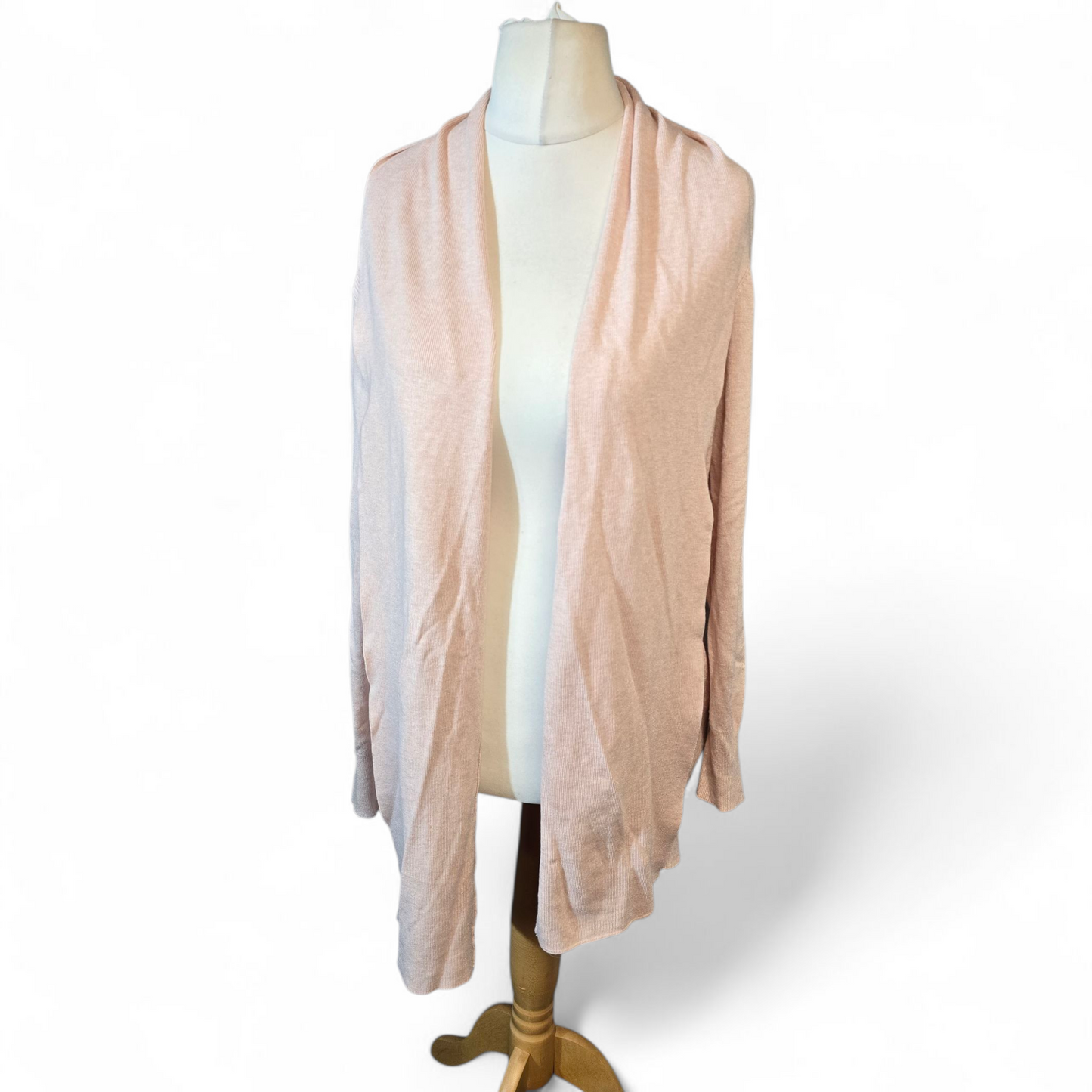 Primark Light Pink Midi Cardigan ā Size 18/20 ā Lightweight Open Front