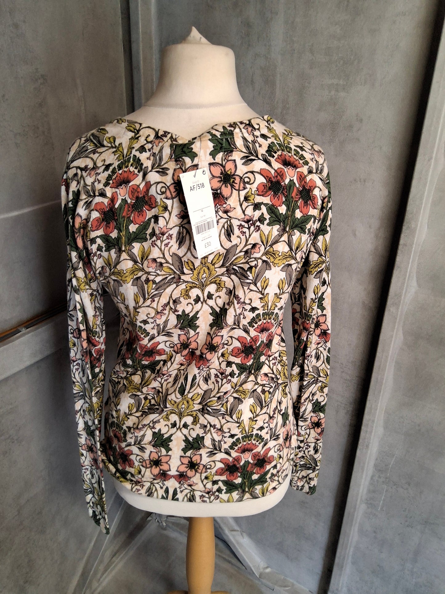 Next Multicolour Floral Button-Up Cardigan ā Size 12 ā NWT